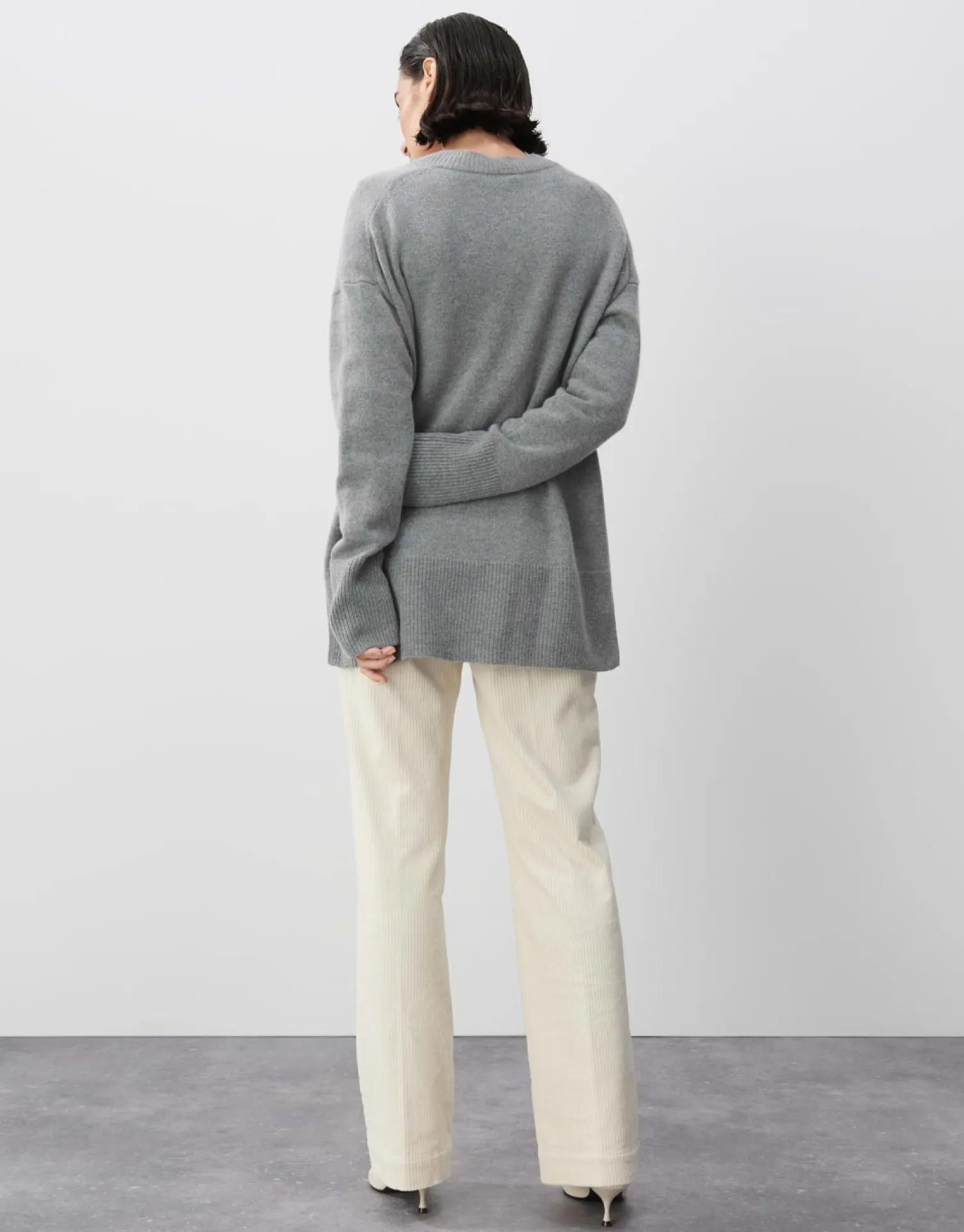 someday Fashion Gebreide Items>Lang Vest Tilisa Good Grey