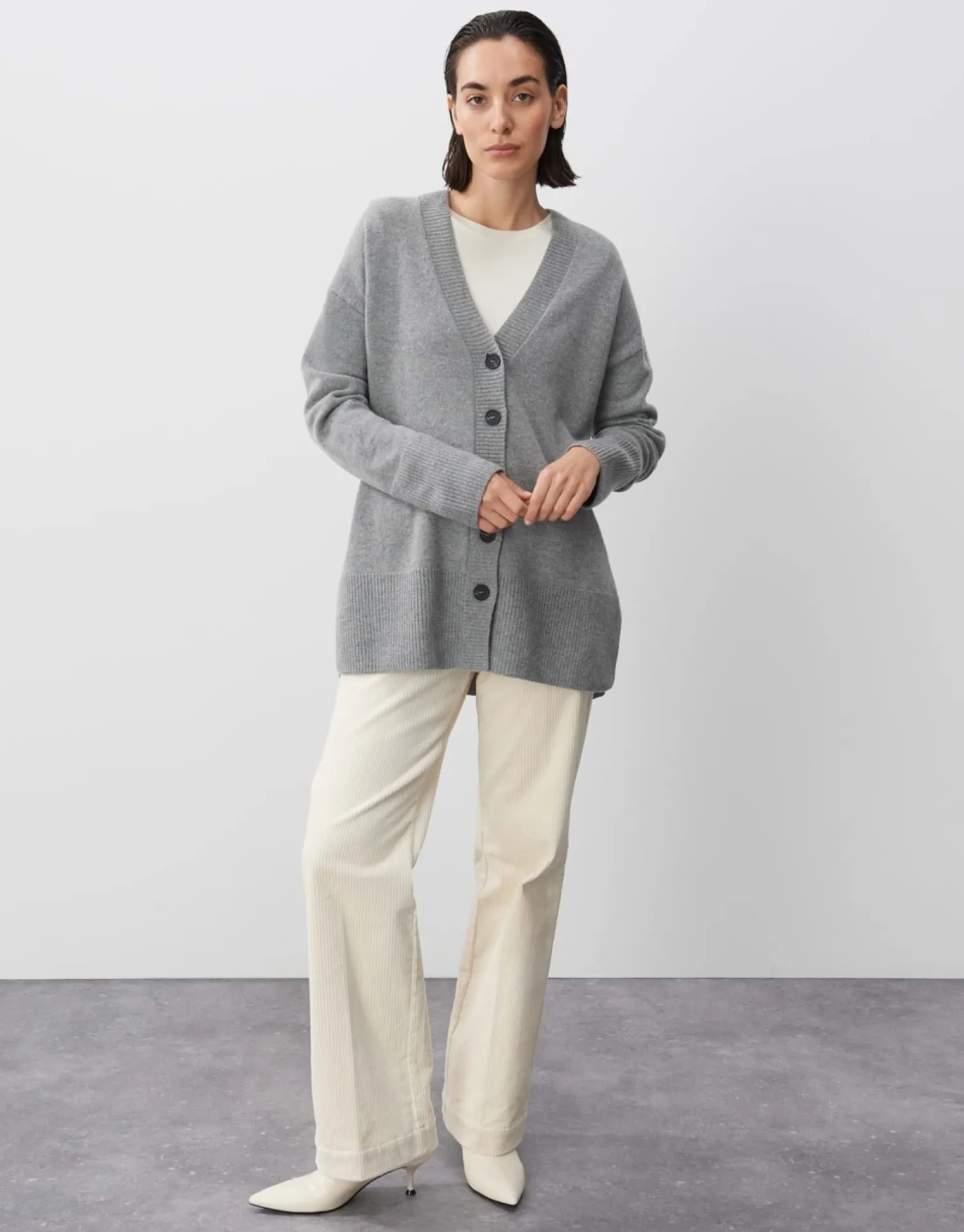 someday Fashion Gebreide Items>Lang Vest Tilisa Good Grey
