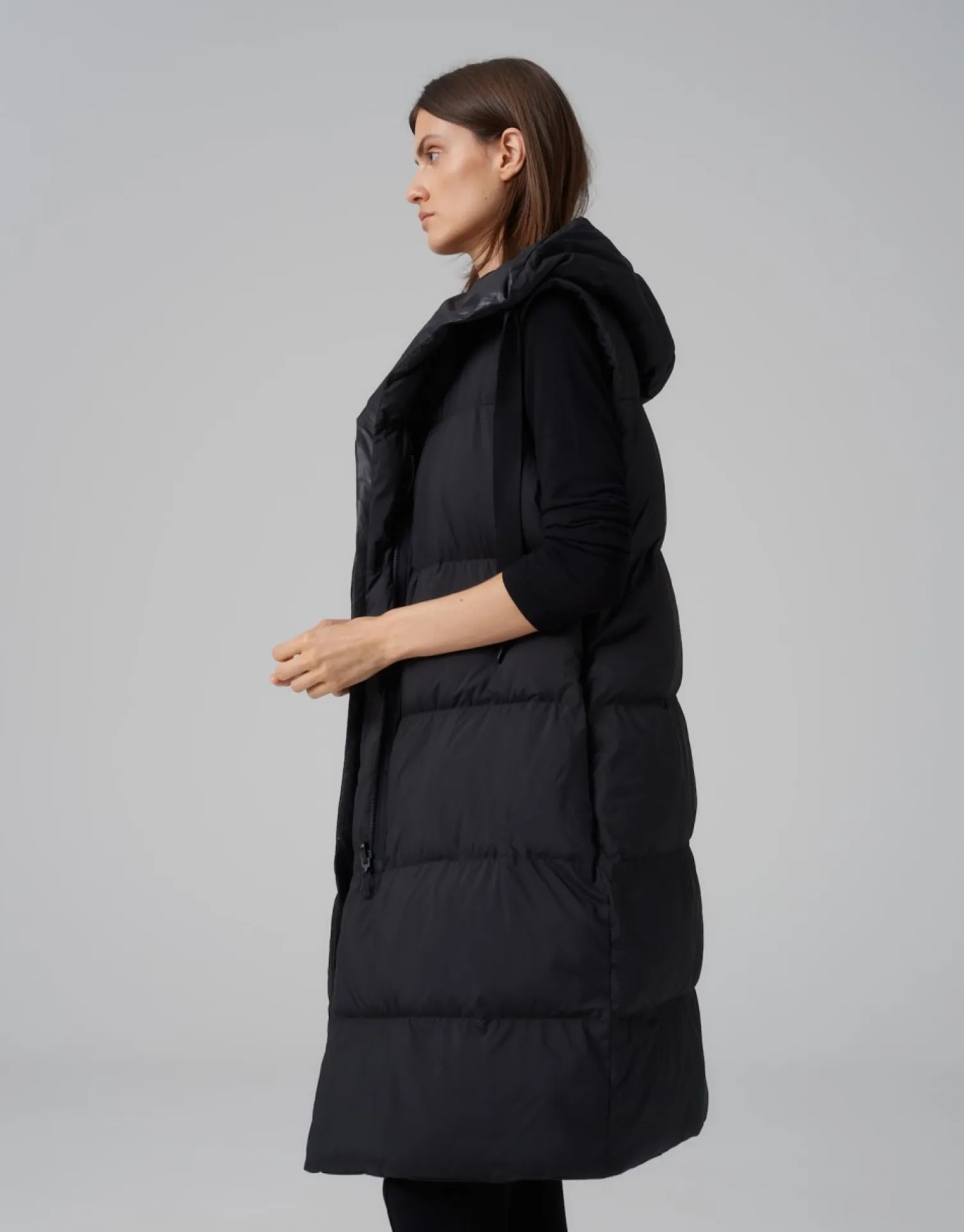 someday Fashion Blazer Vesten>Lange Bodywarmer Vestina Black