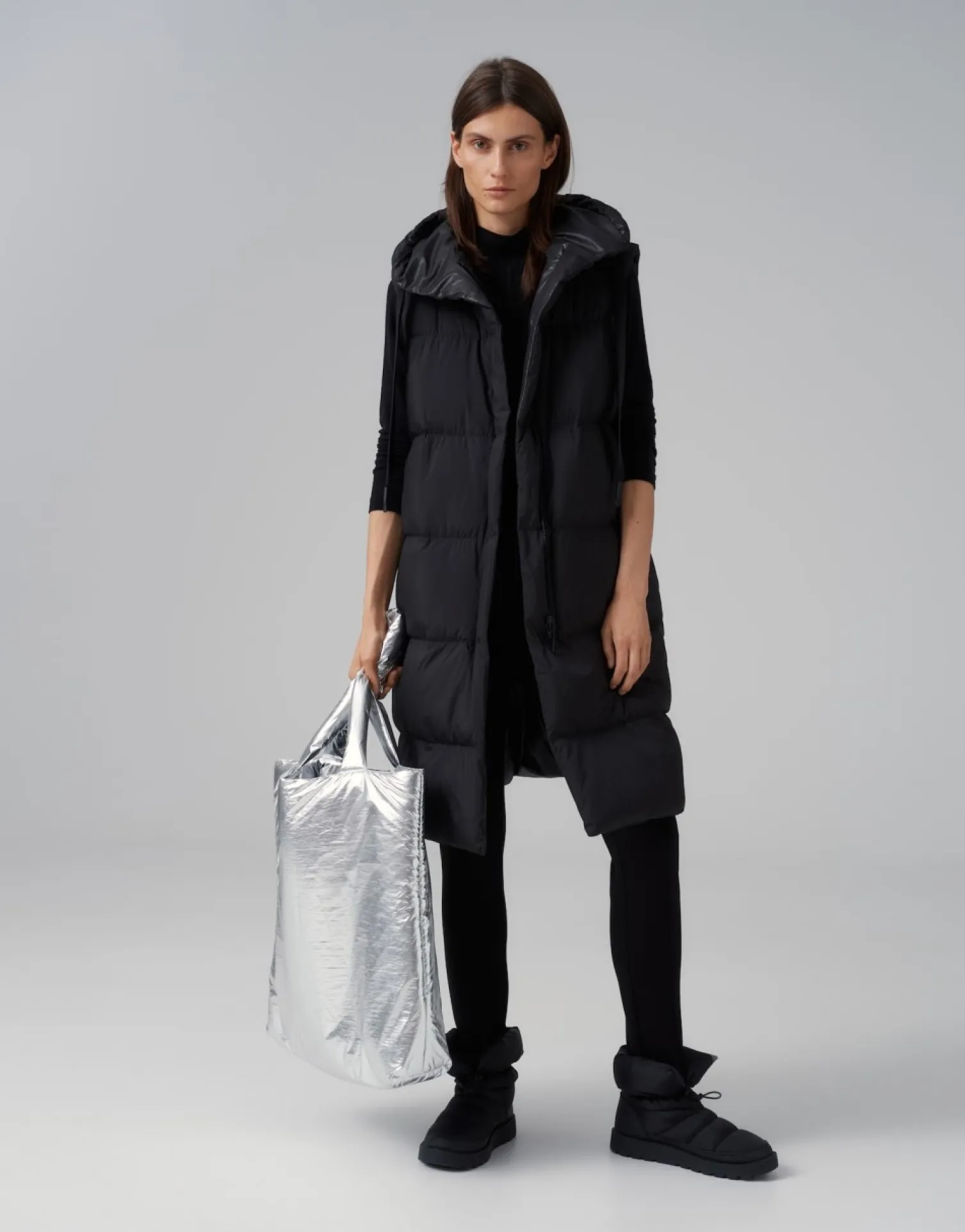 someday Fashion Blazer Vesten>Lange Bodywarmer Vestina Black