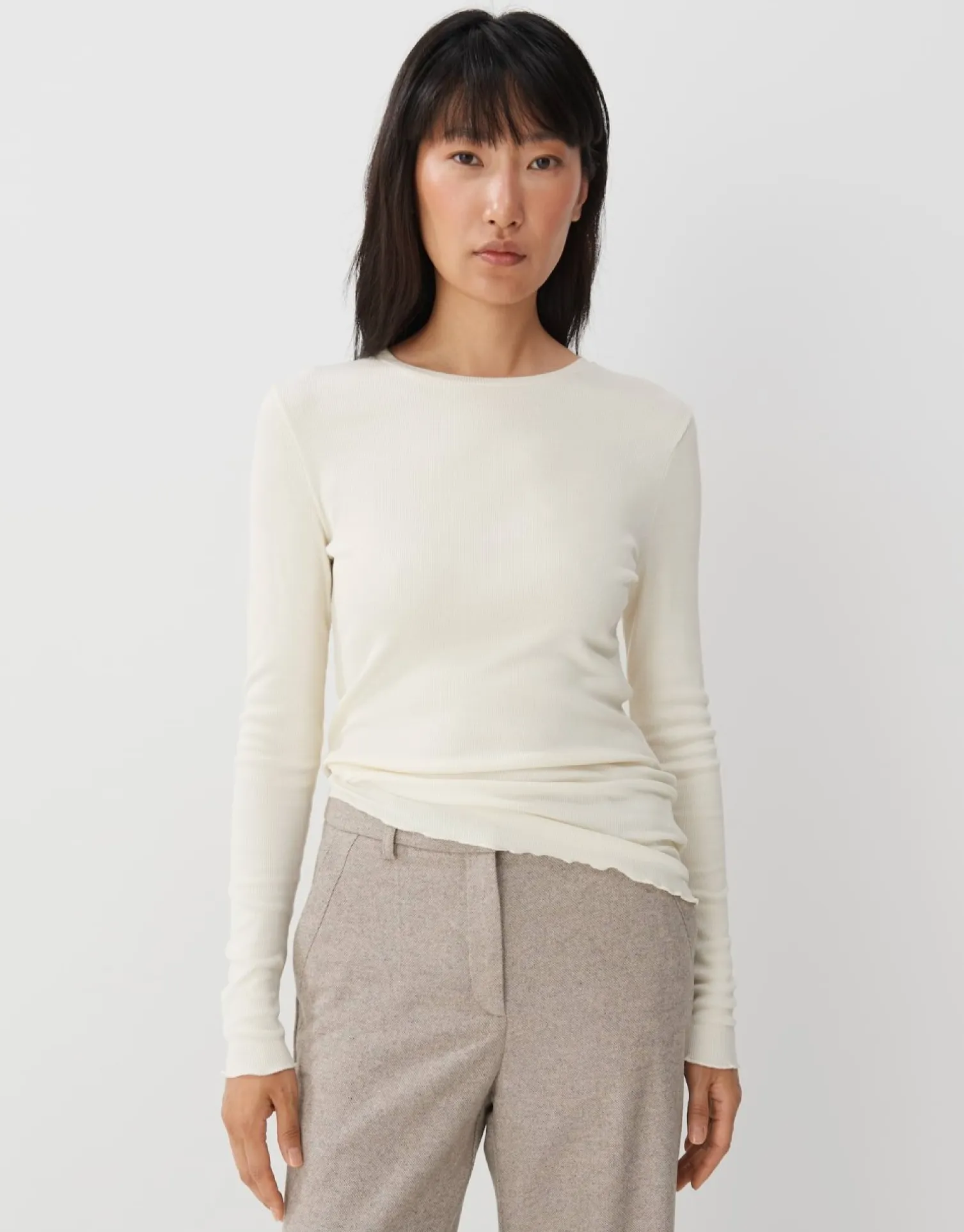 someday Fashion Shirts>Longsleeve Kevy Soft Cream