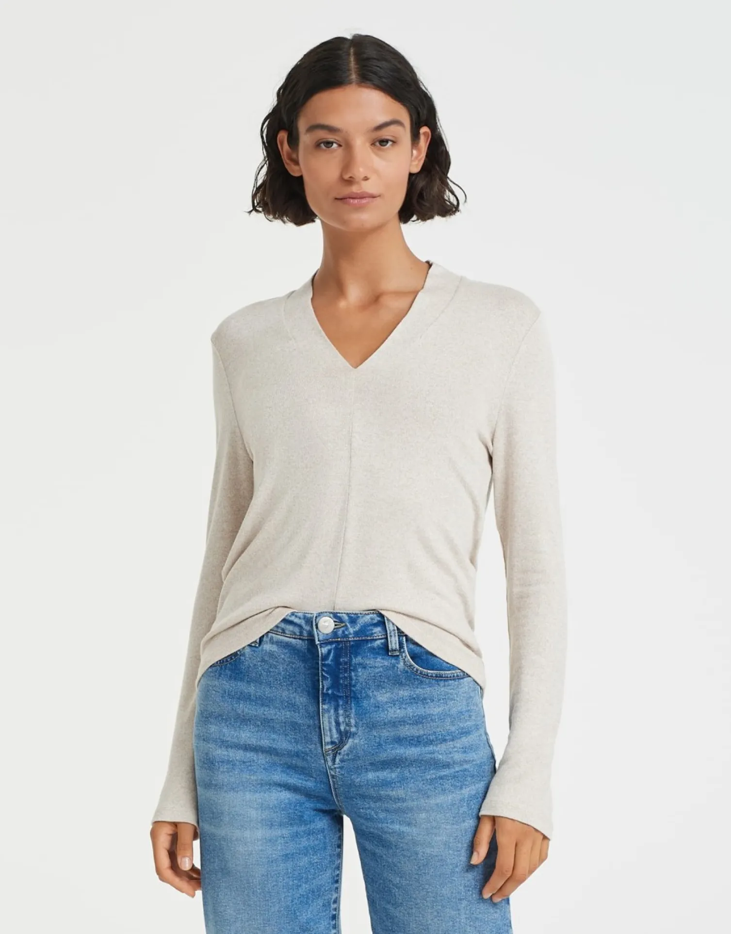 someday Fashion Shirts>Longsleeve Sabera Macadamia