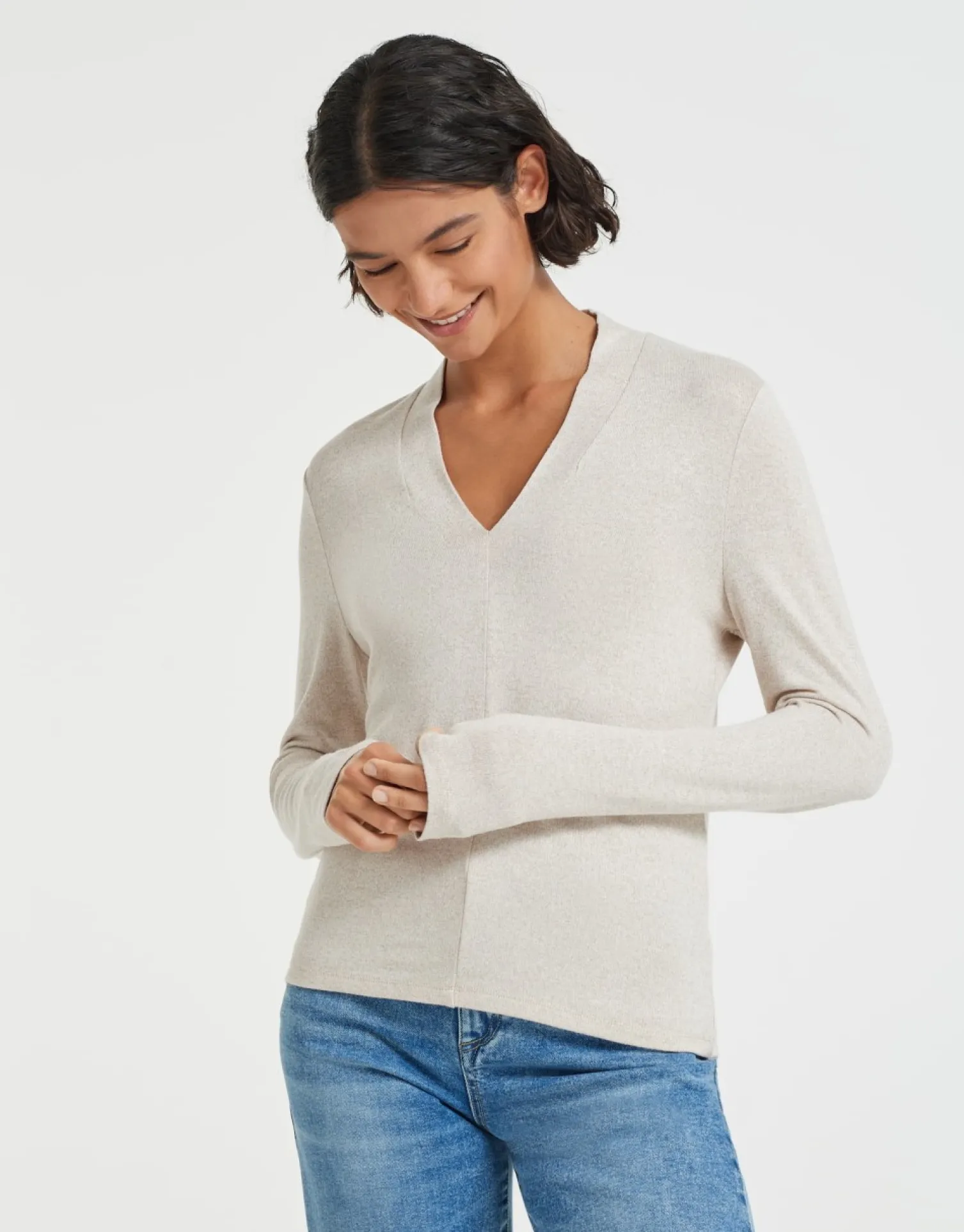 someday Fashion Shirts>Longsleeve Sabera Macadamia