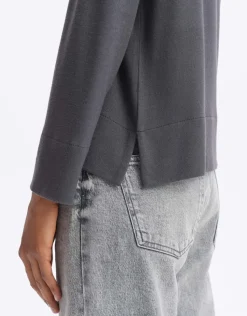 someday Fashion Shirts>Longsleeve Sergina Graphite Glaze