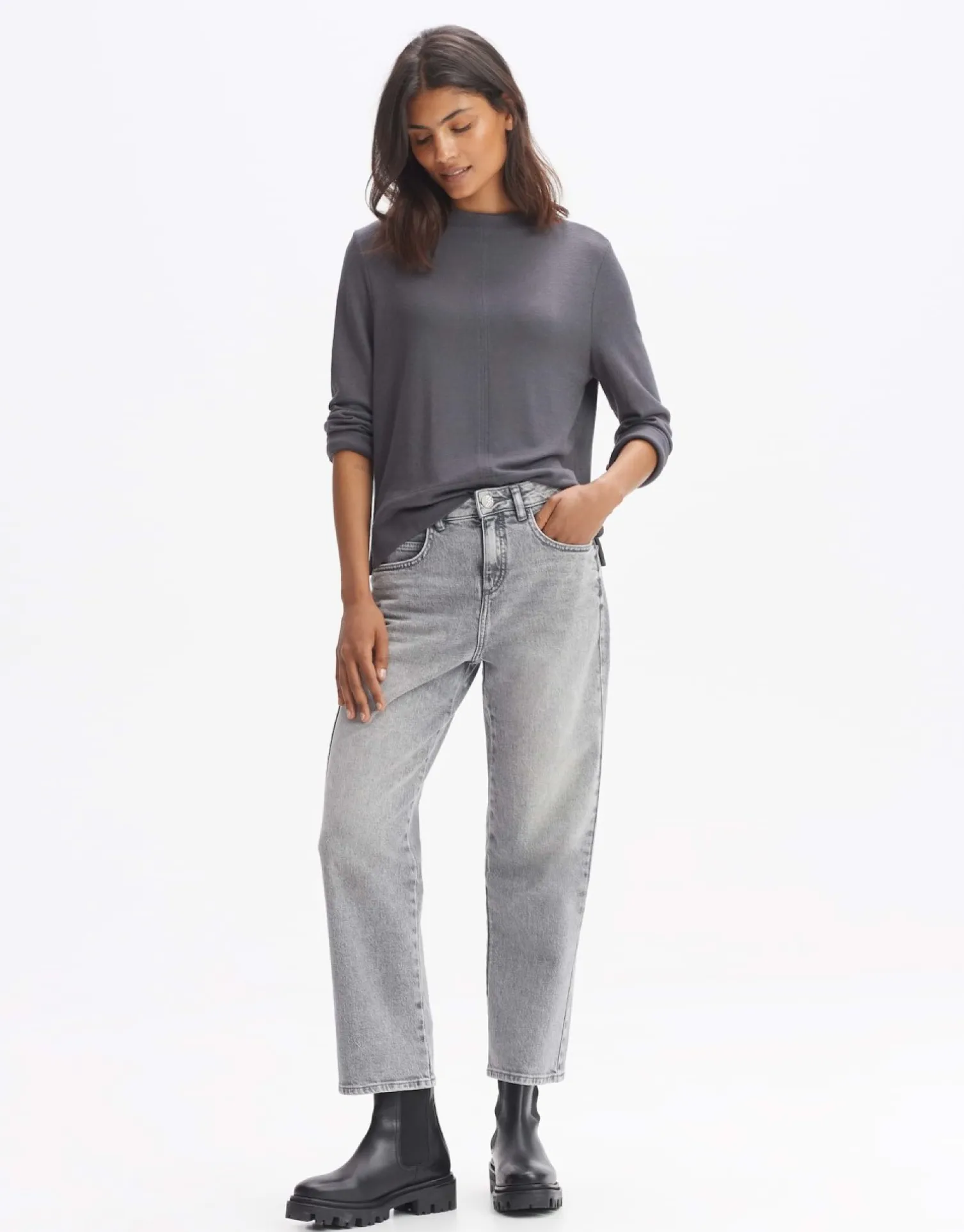 someday Fashion Shirts>Longsleeve Sergina Graphite Glaze