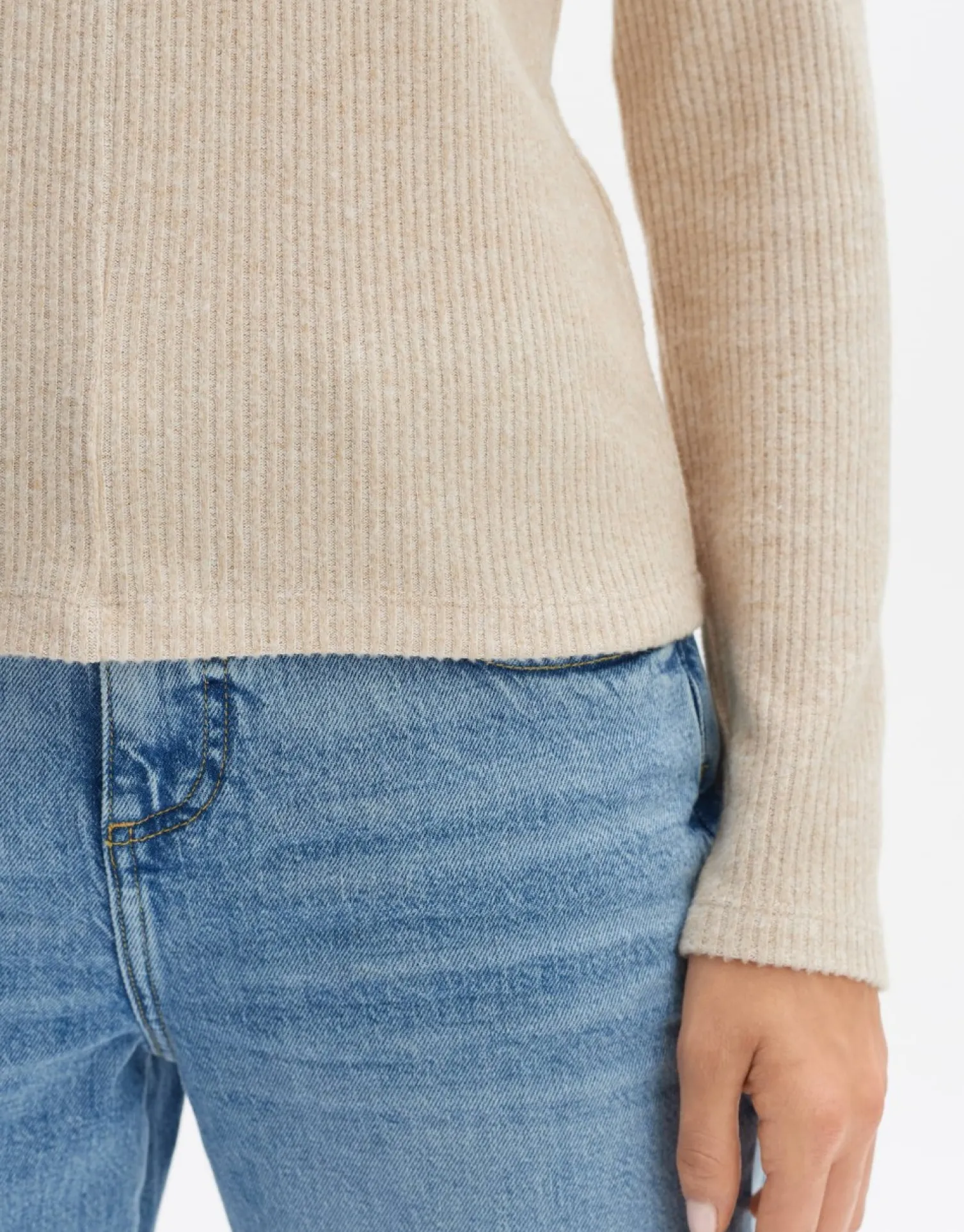 someday Fashion Shirts>Longsleeve Somoko Macadamia