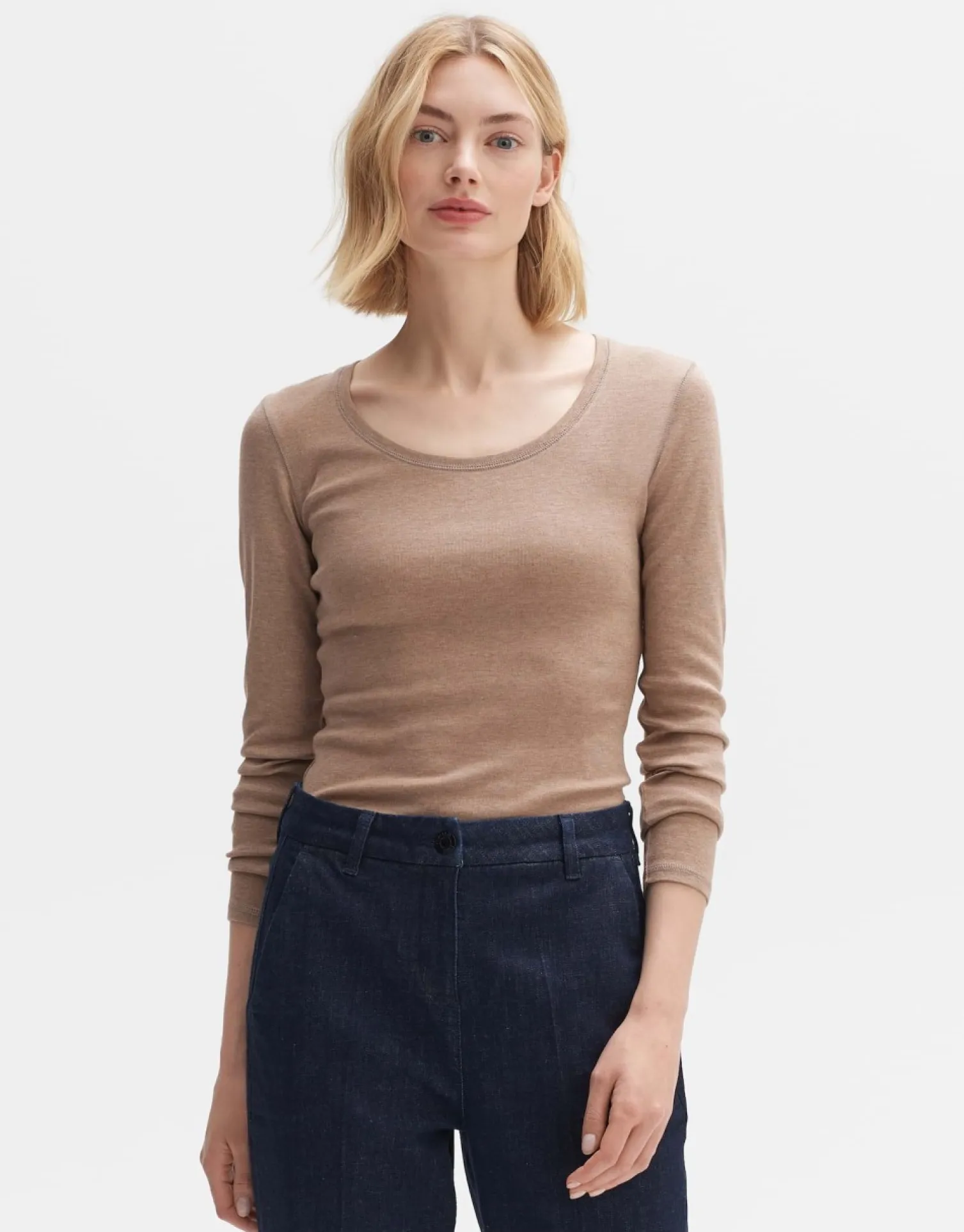 someday Fashion Shirts>Longsleeve Sorana Nutmeg
