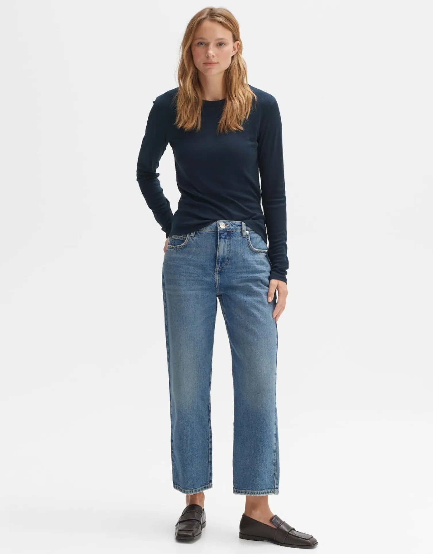 someday Fashion Shirts>Longsleeve Sueli Coal Blue