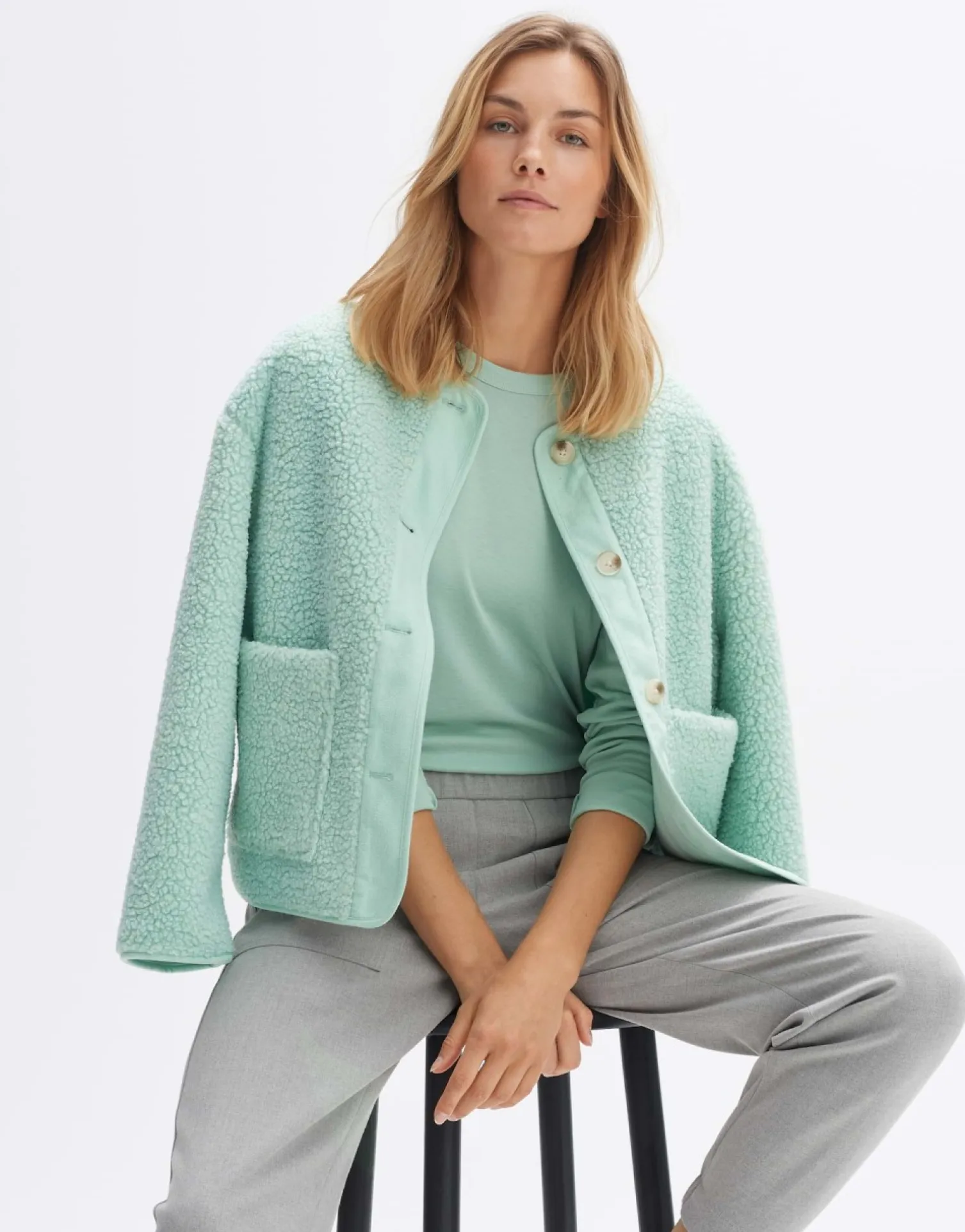 someday Fashion Shirts>Longsleeve Sueli Pale Mint