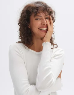 someday Fashion Shirts>Longsleeve Surbel Milk