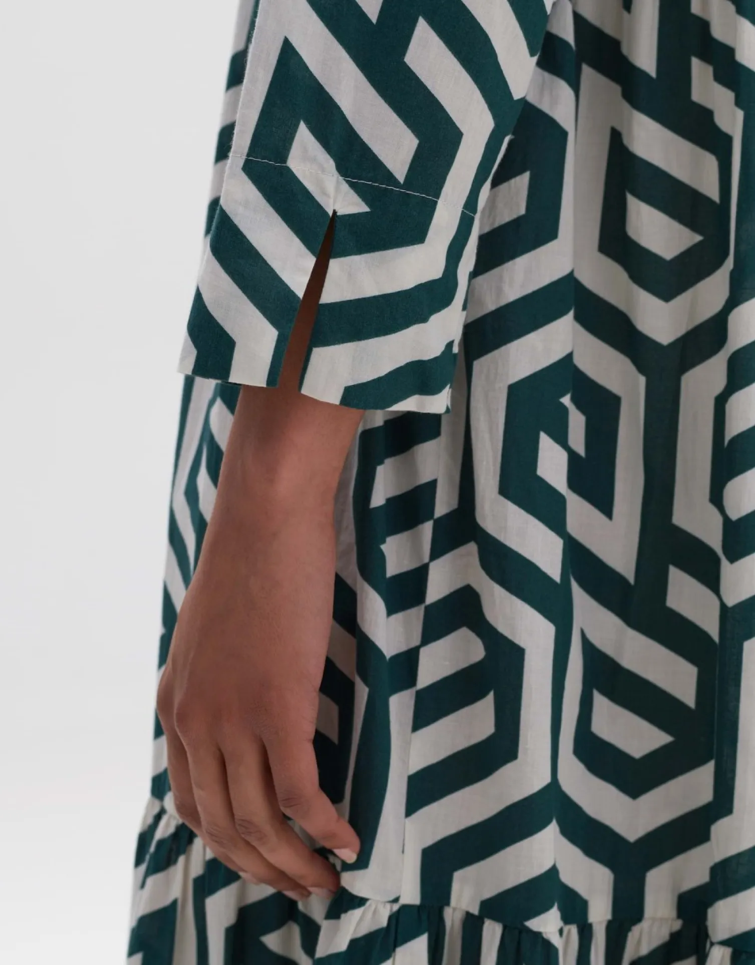 someday Fashion Jurken Rokken>Midi Jurk Werano Natural Glaze