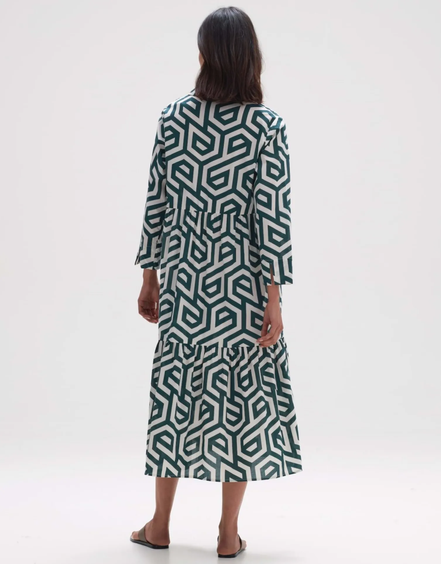someday Fashion Jurken Rokken>Midi Jurk Werano Natural Glaze