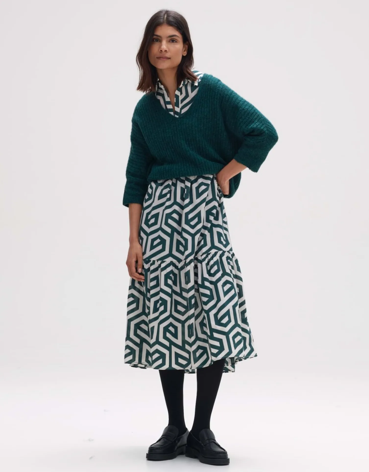 someday Fashion Jurken Rokken>Midi Jurk Werano Natural Glaze