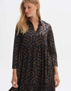 someday Fashion Jurken Rokken>Midi Jurk Werano Sandalwood