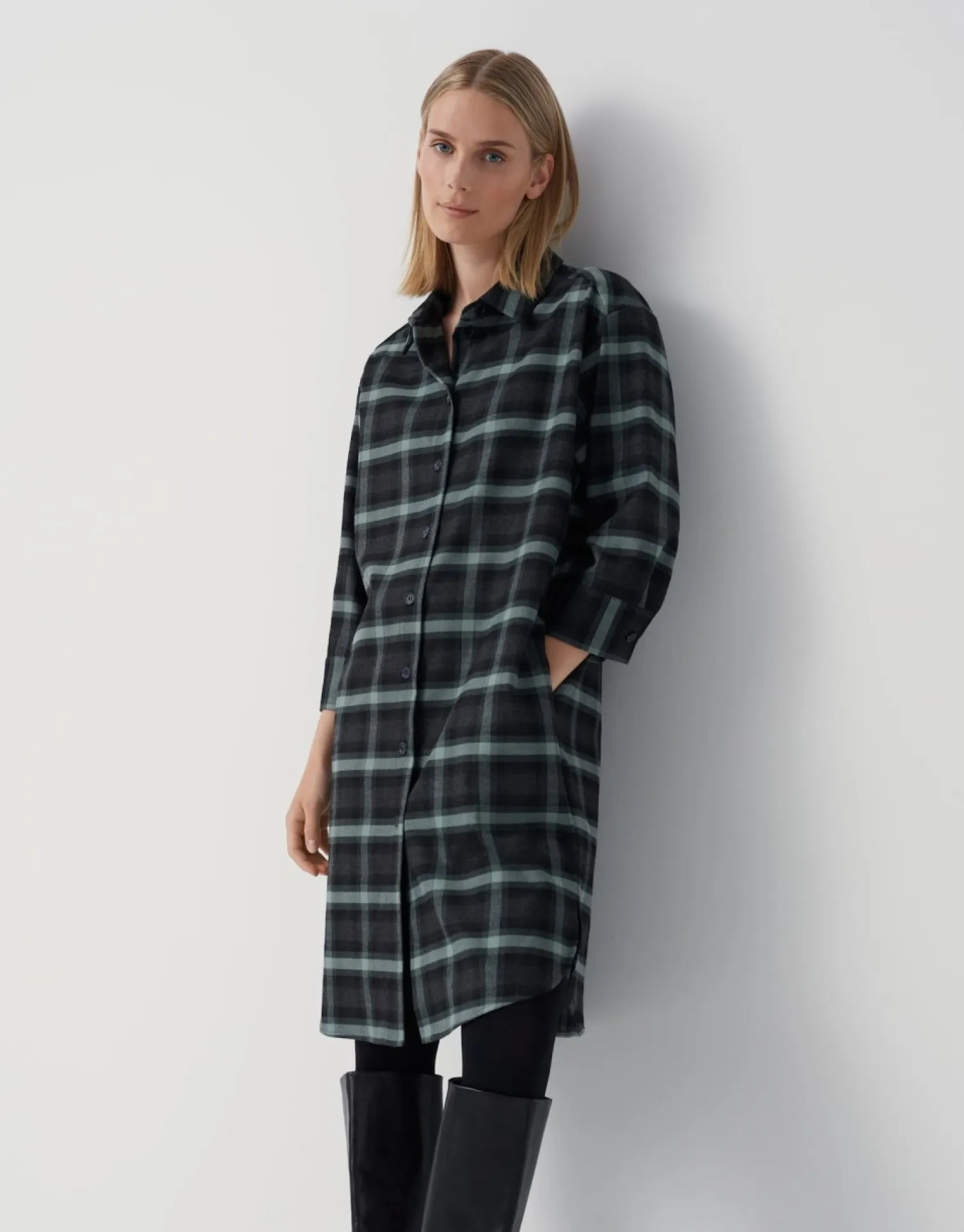 someday Fashion Jurken Rokken>Overhemdjurk Quarolin Soft Green