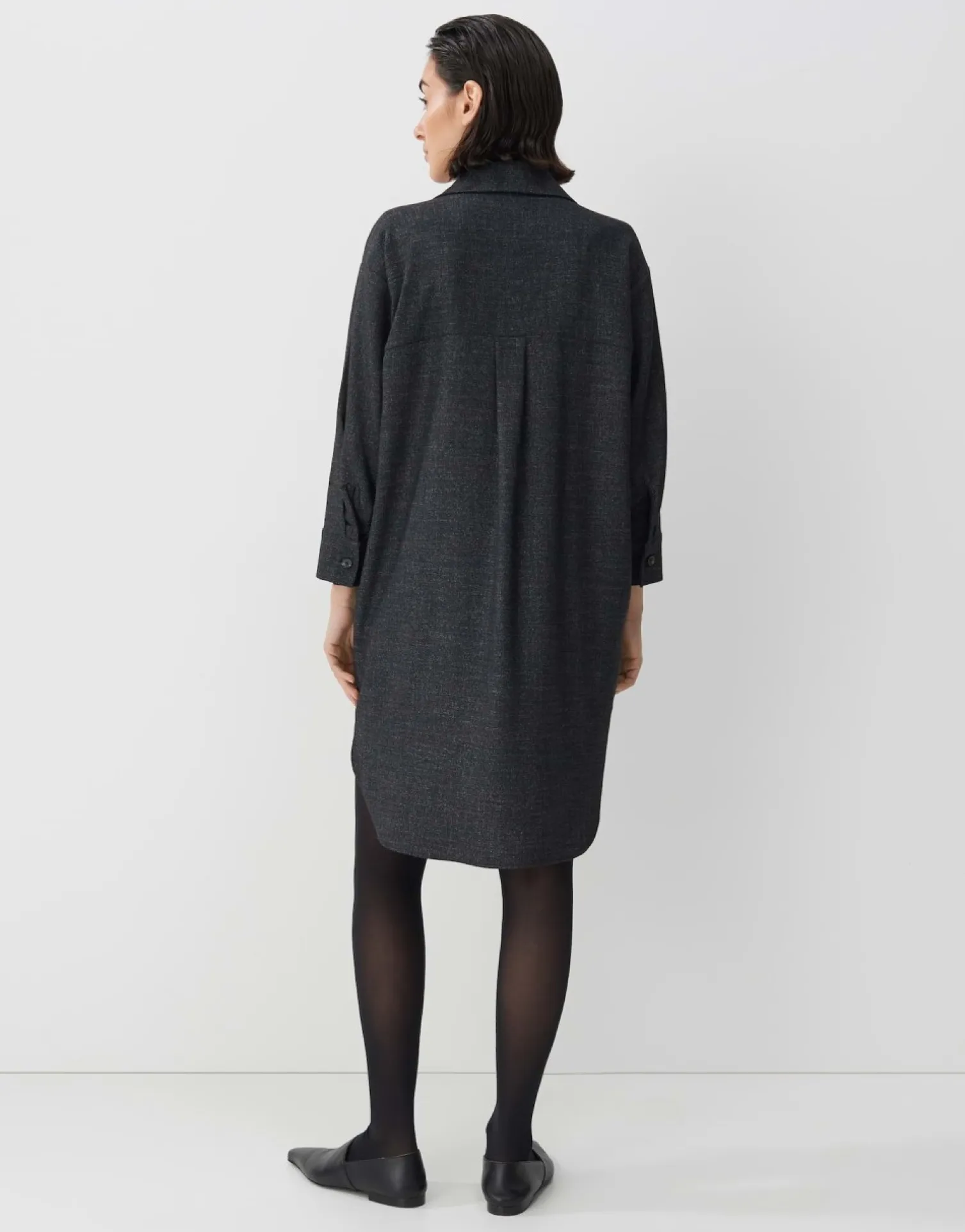 someday Fashion Jurken Rokken>Overhemdjurk Quarolin Texture Black