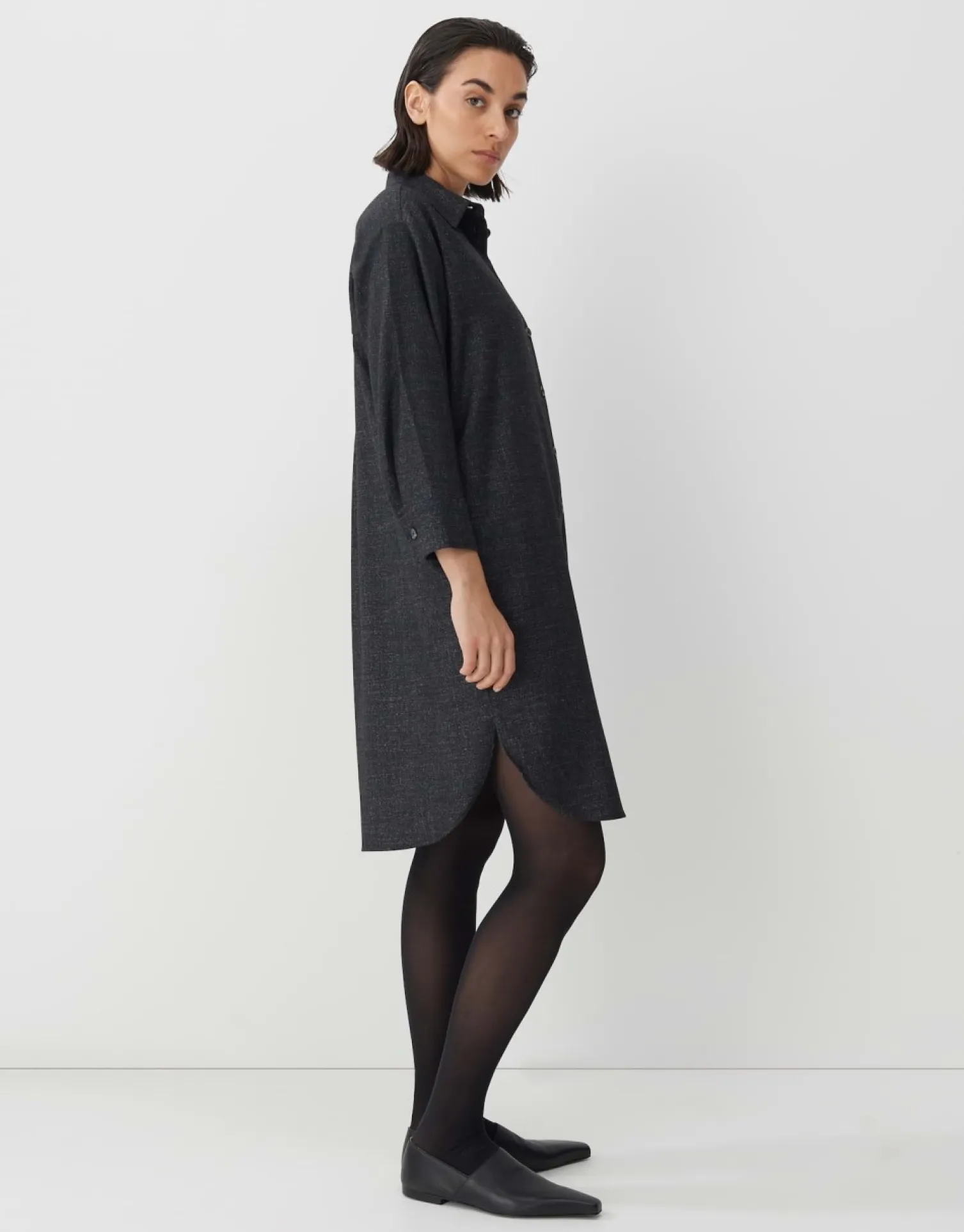 someday Fashion Jurken Rokken>Overhemdjurk Quarolin Texture Black