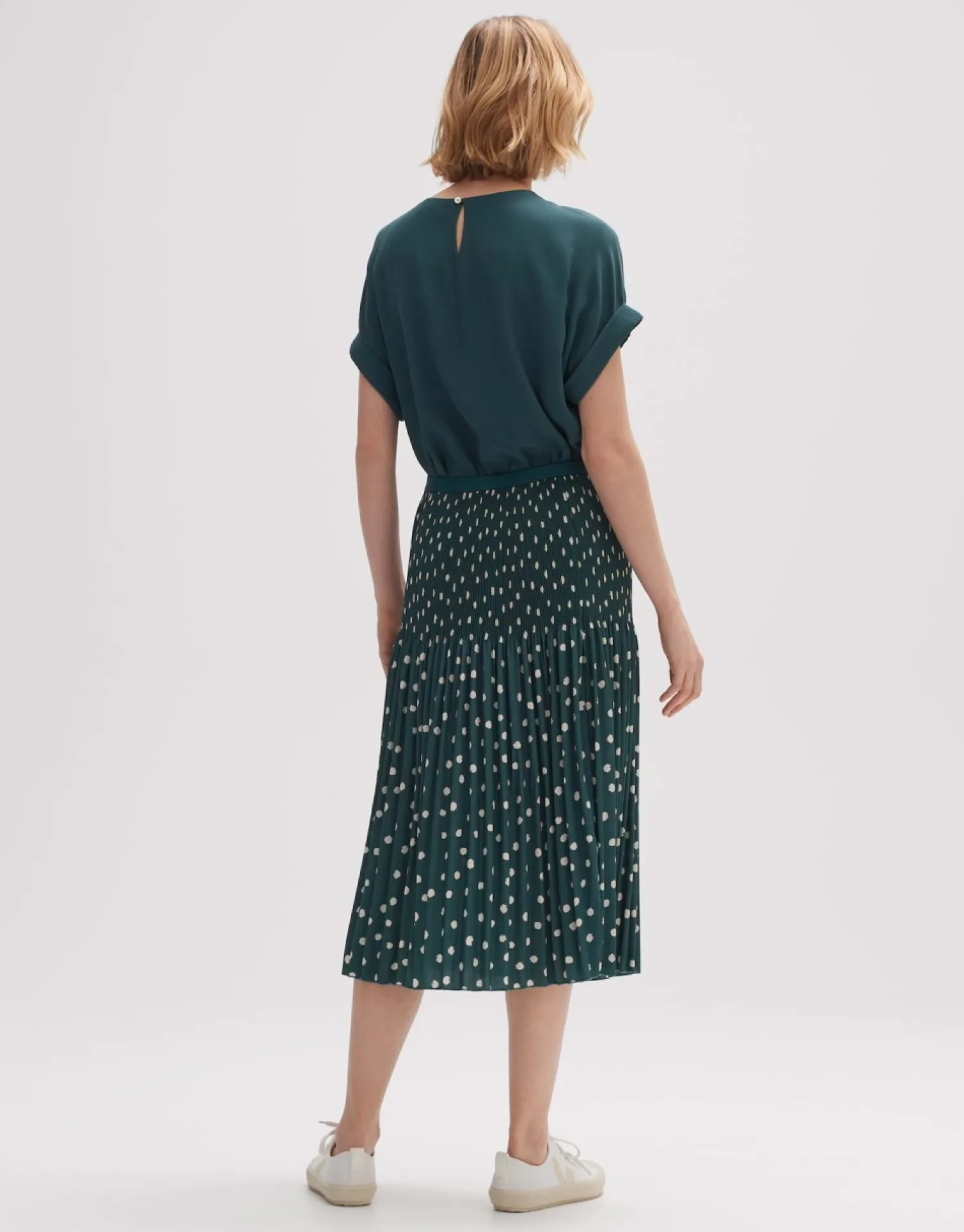 someday Fashion Jurken Rokken>Plissu00E9Rok Ribane Dot Deep Teal