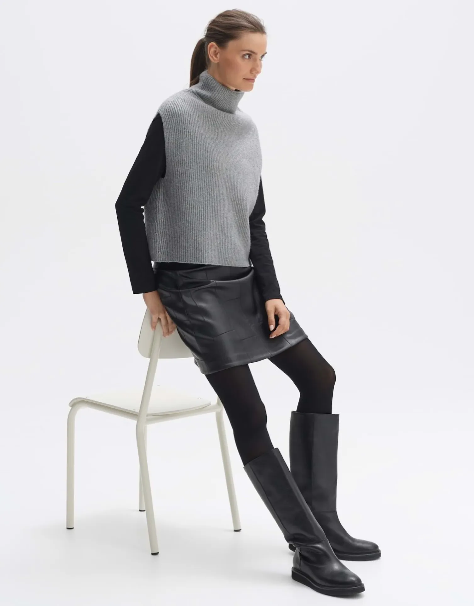 someday Fashion Gebreide Items>Pullunder Palisa Easy Grey