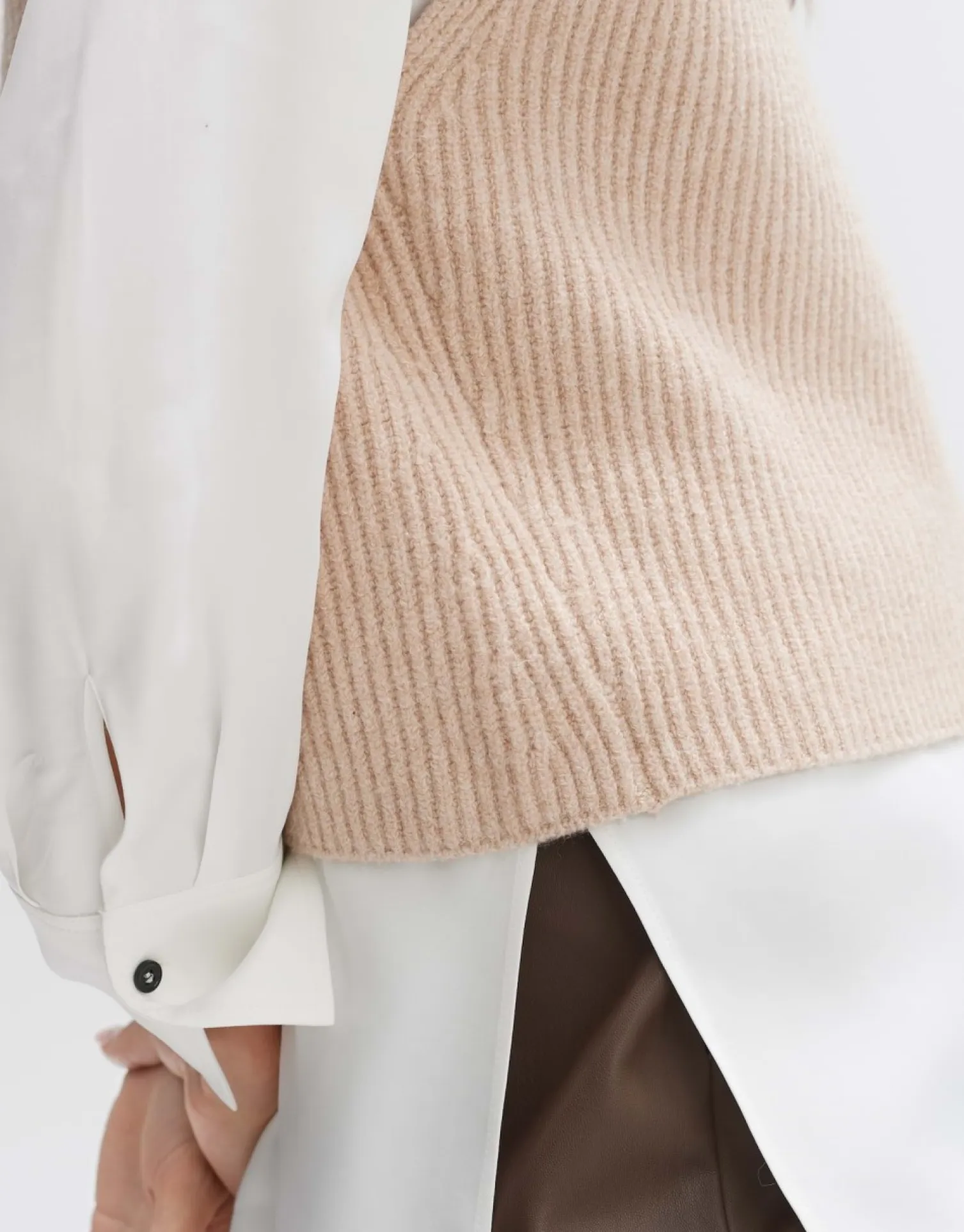 someday Fashion Gebreide Items>Pullunder Palisa Macadamia