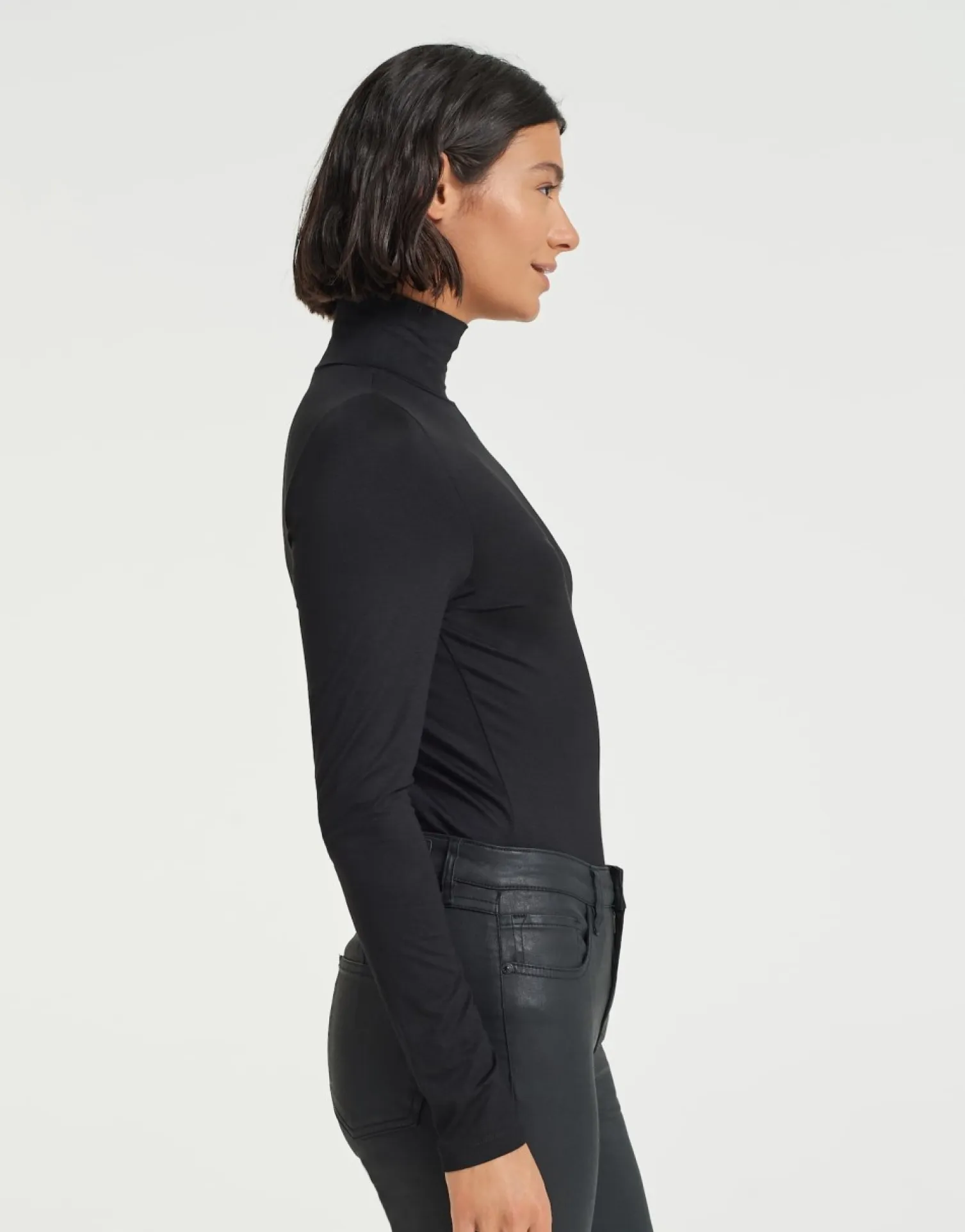 someday Fashion Shirts>Shirt Met Col Sariette Black
