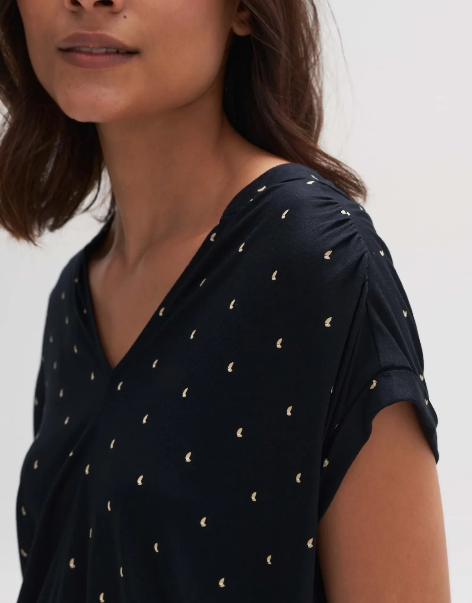 someday Fashion Shirts>Shirt Met Print Sandi Dotsy Black