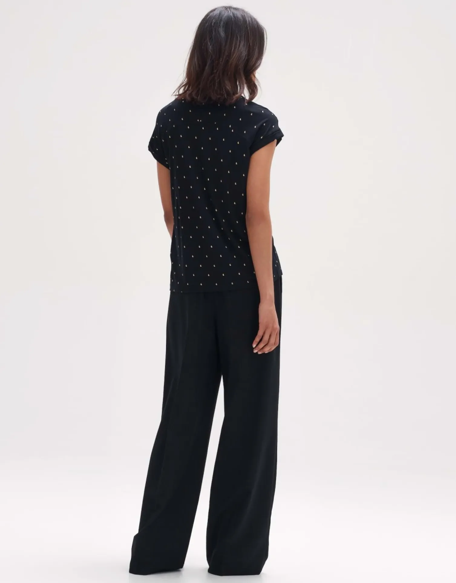 someday Fashion Shirts>Shirt Met Print Sandi Dotsy Black