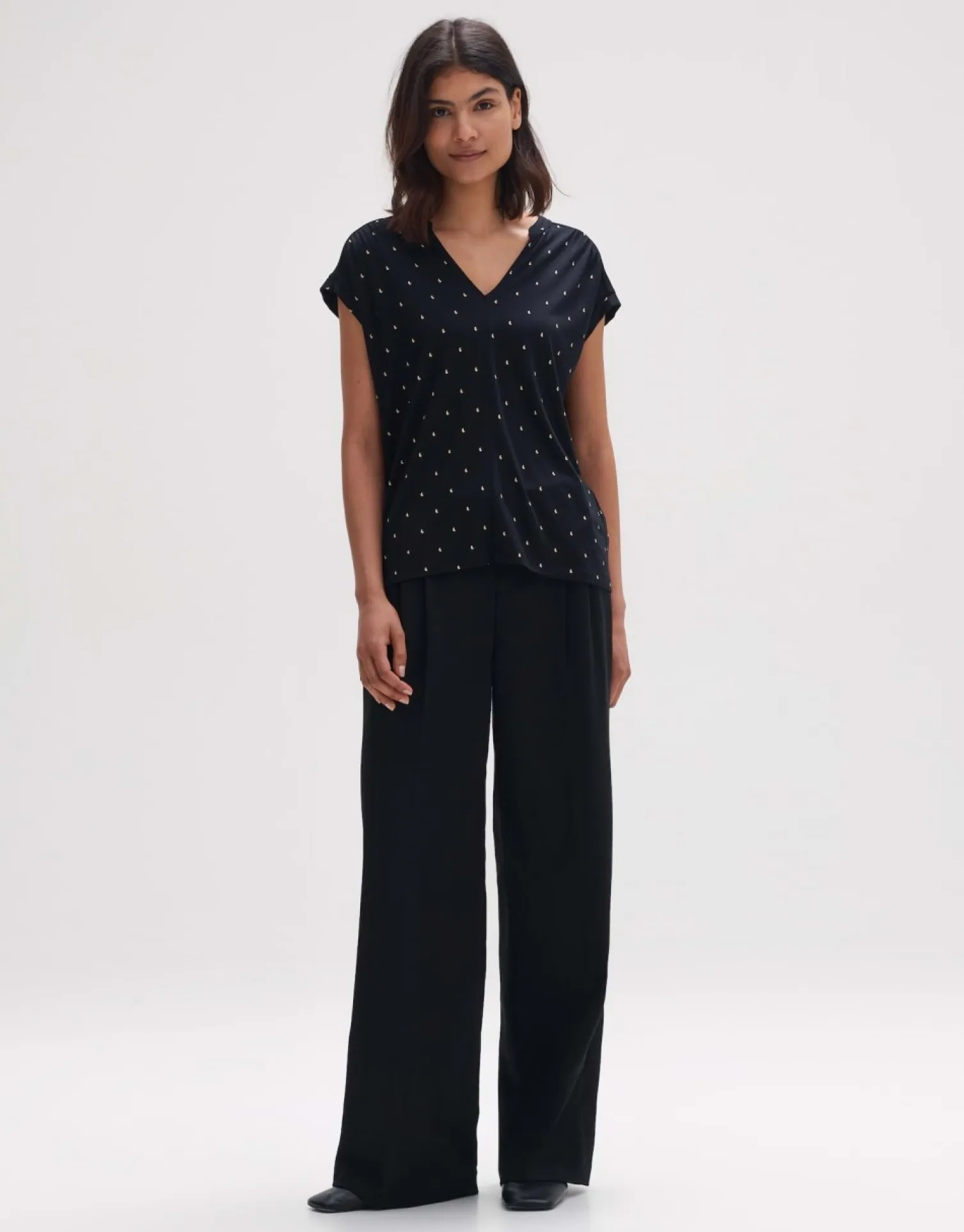 someday Fashion Shirts>Shirt Met Print Sandi Dotsy Black