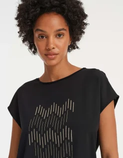 someday Fashion Shirts>Shirt Met Print Setro Print Black