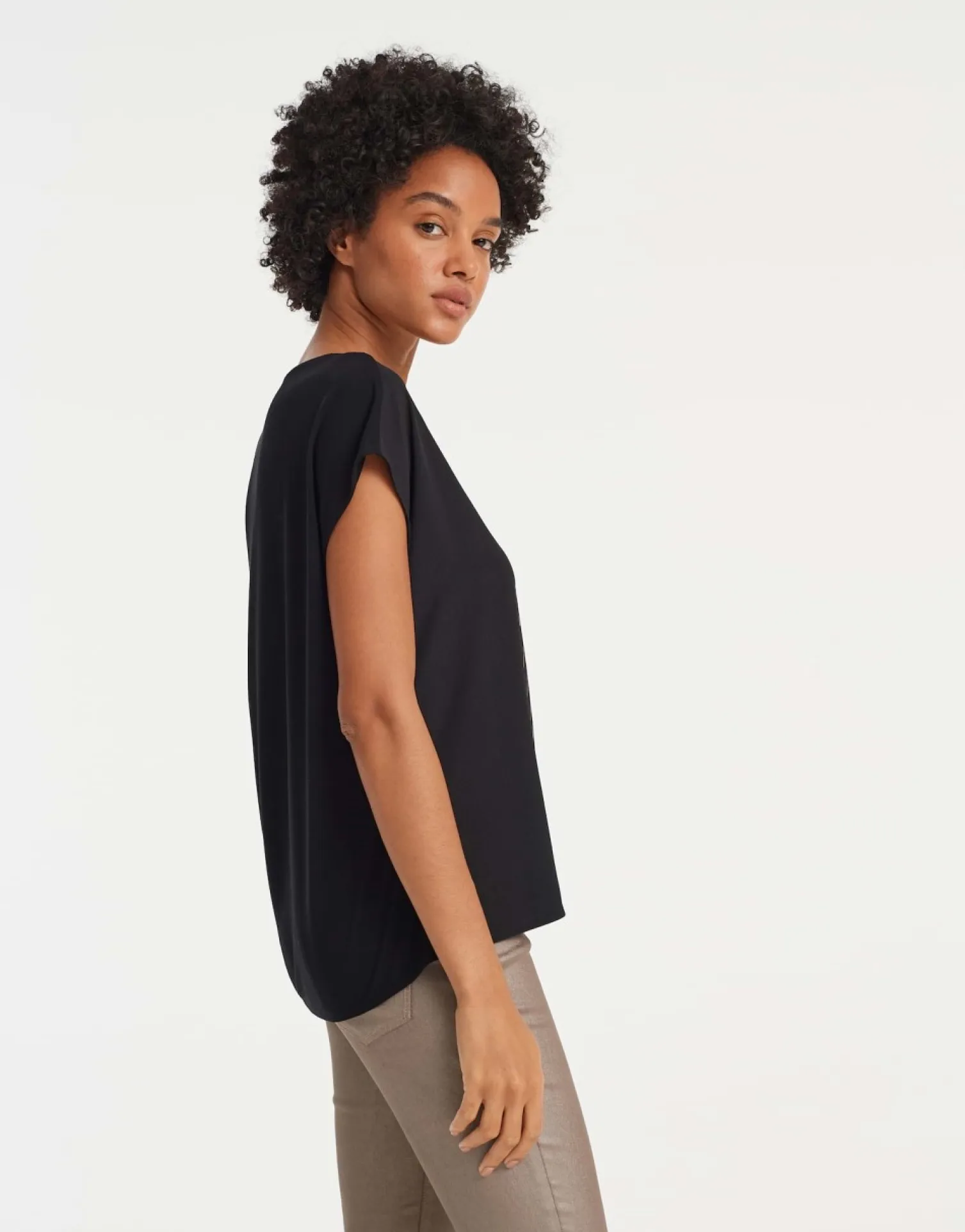 someday Fashion Shirts>Shirt Met Print Setro Print Black