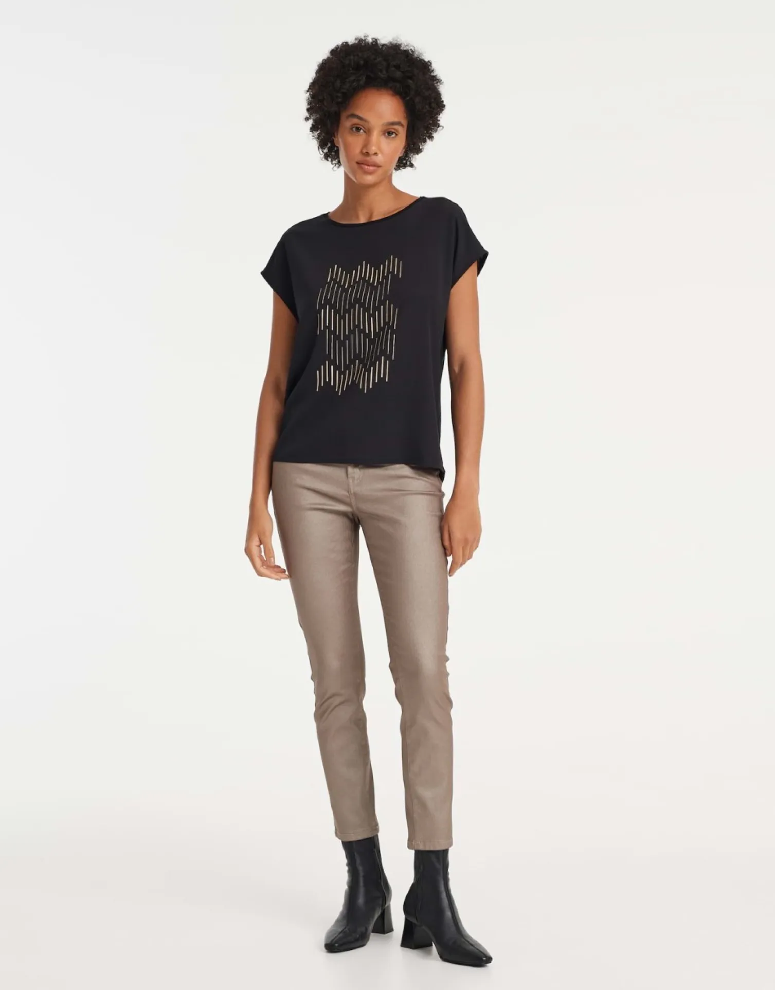 someday Fashion Shirts>Shirt Met Print Setro Print Black