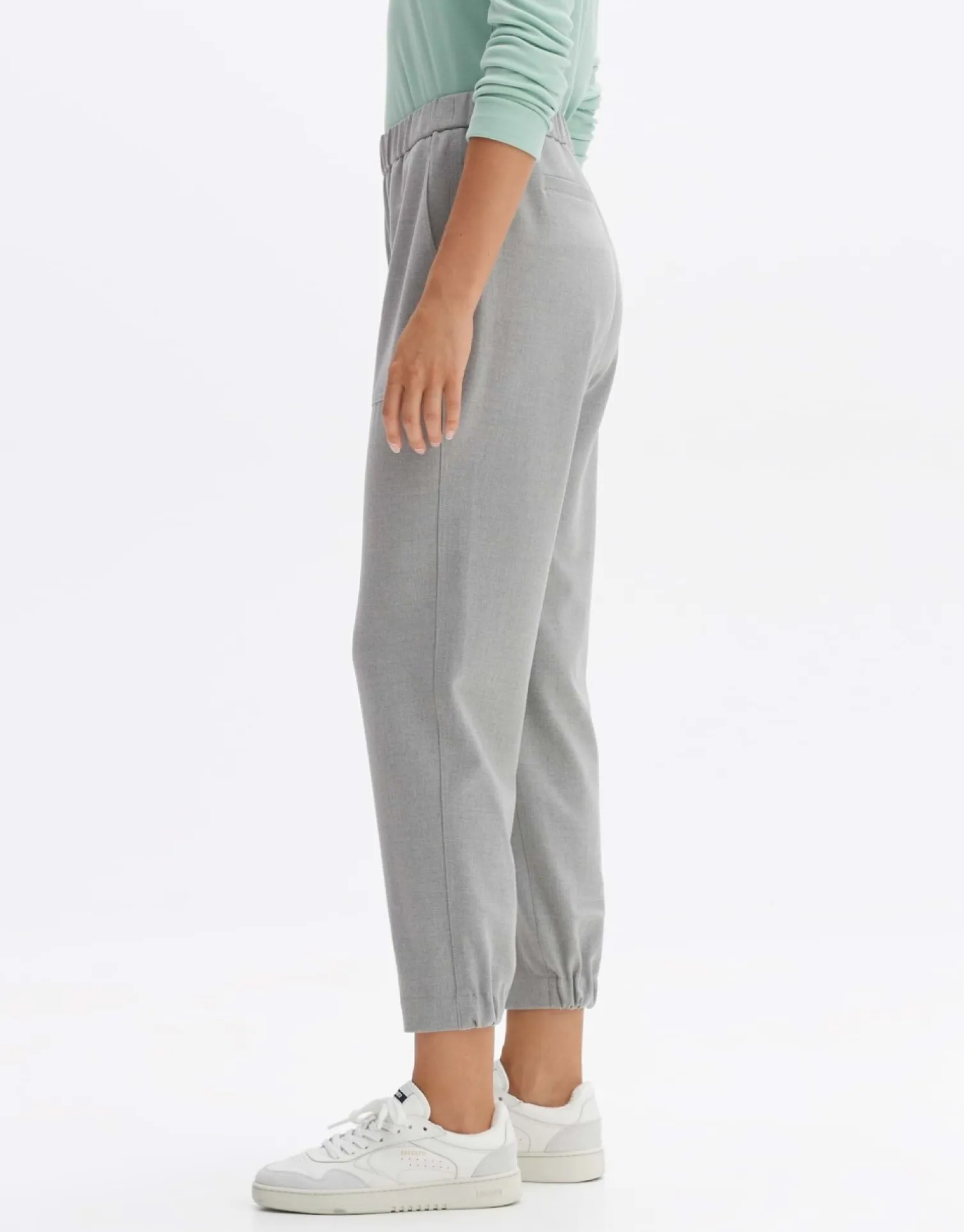 someday Fashion Broeken>Slip-On Broek Myha Hazy Fog Melange