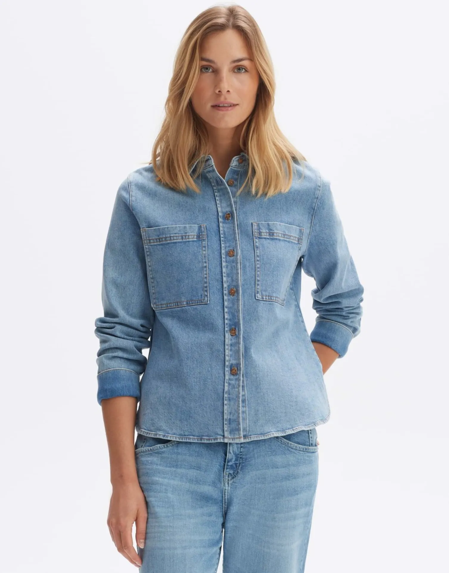 someday Fashion Blouses>Spijkerblouse Flippi Blue Frozen
