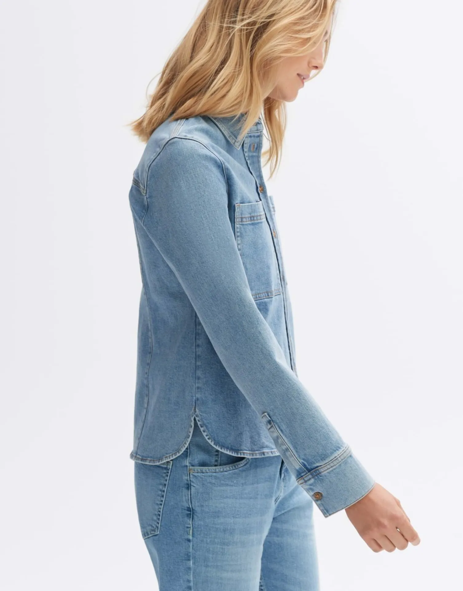 someday Fashion Blouses>Spijkerblouse Flippi Blue Frozen