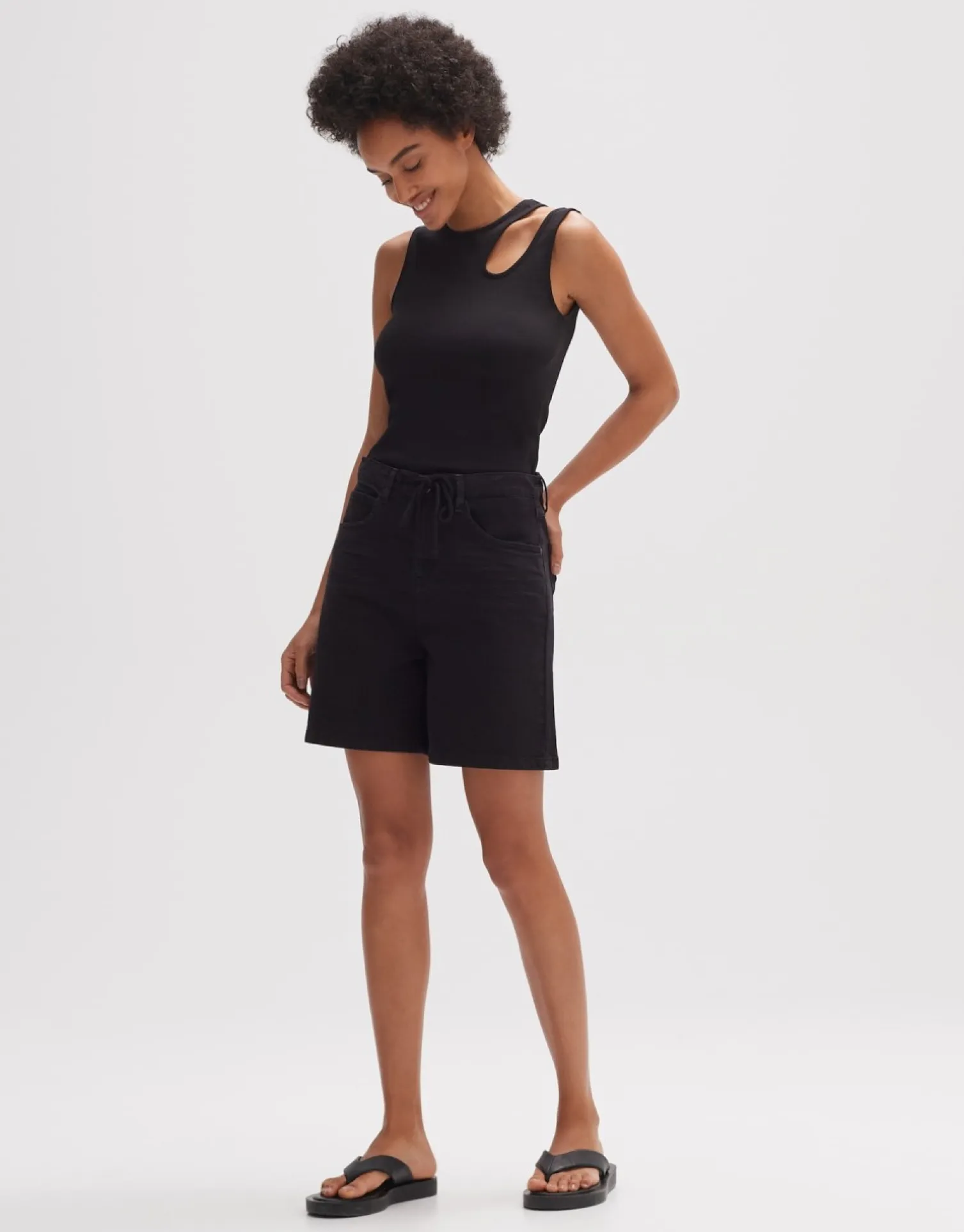 someday Fashion Gebreide Items>Spijkershorts Louis Shorts Black