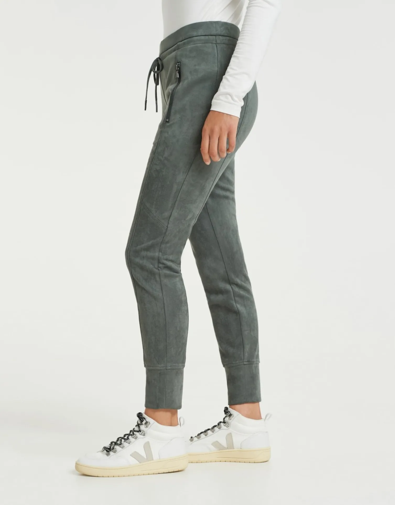 someday Fashion Broeken>Stoffen Broek Levina Soft Dark Sage
