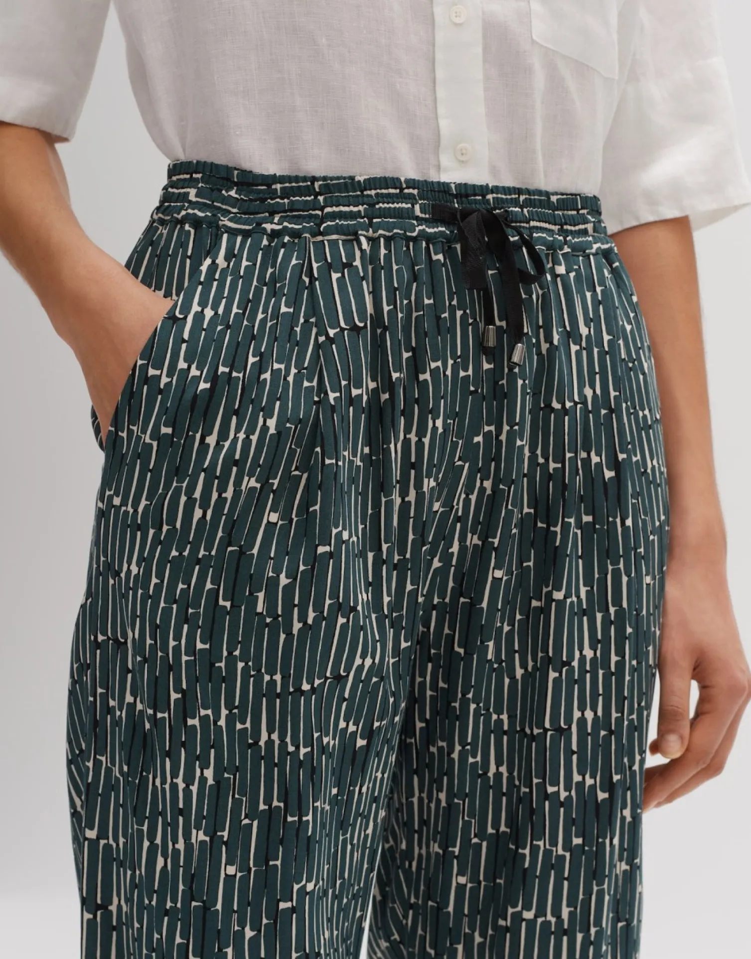 someday Fashion Broeken>Stoffen Broek Mahola Sunny Deep Teal