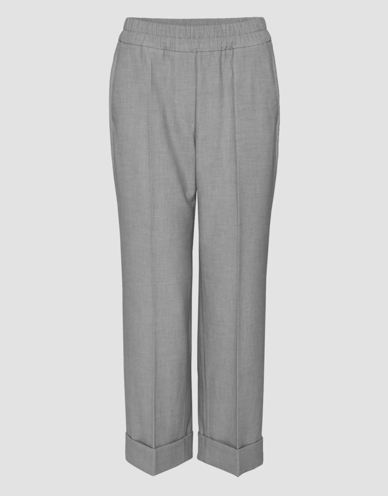 someday Fashion Broeken>Stoffen Broek Maikito Brushed Hazy Fog Melange