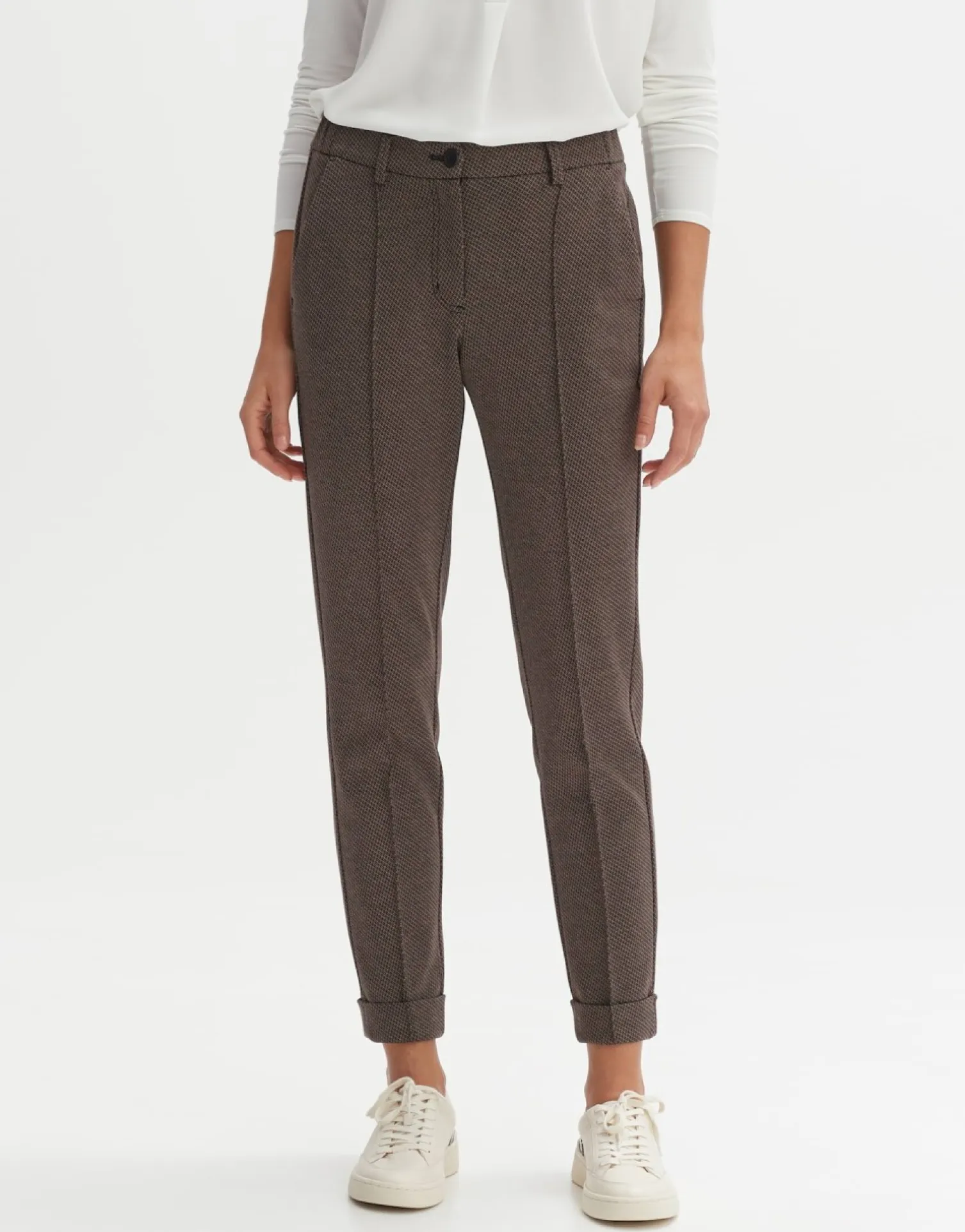 someday Fashion Broeken>Stoffen Broek Melina Track Sandalwood