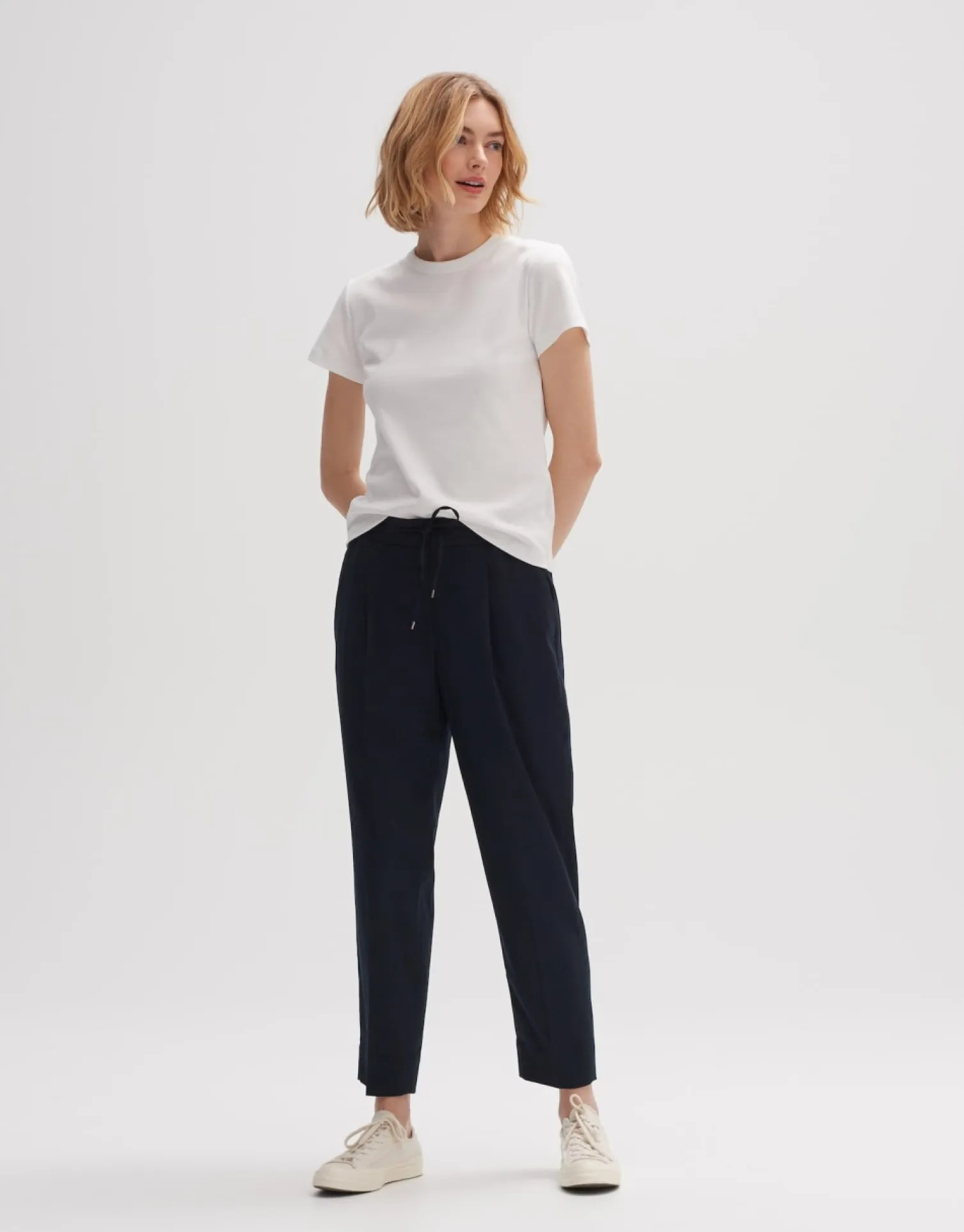 someday Fashion Broeken>Stoffen Broek Melosa Breeze Coal Blue