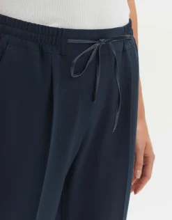 someday Fashion Broeken>Stoffen Broek Melosa Track Coal Blue