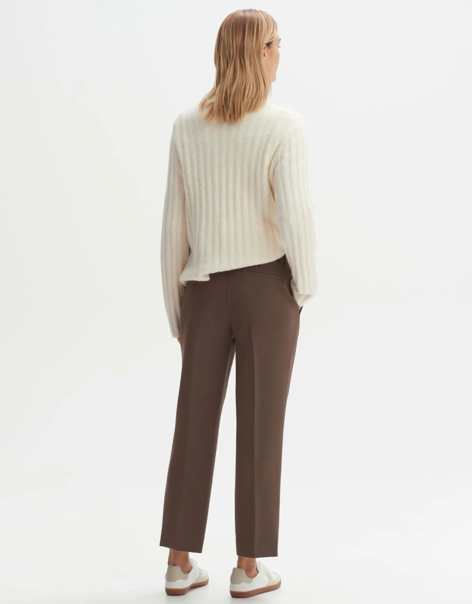 someday Fashion Broeken>Stoffen Broek Miriki Detail Sandalwood