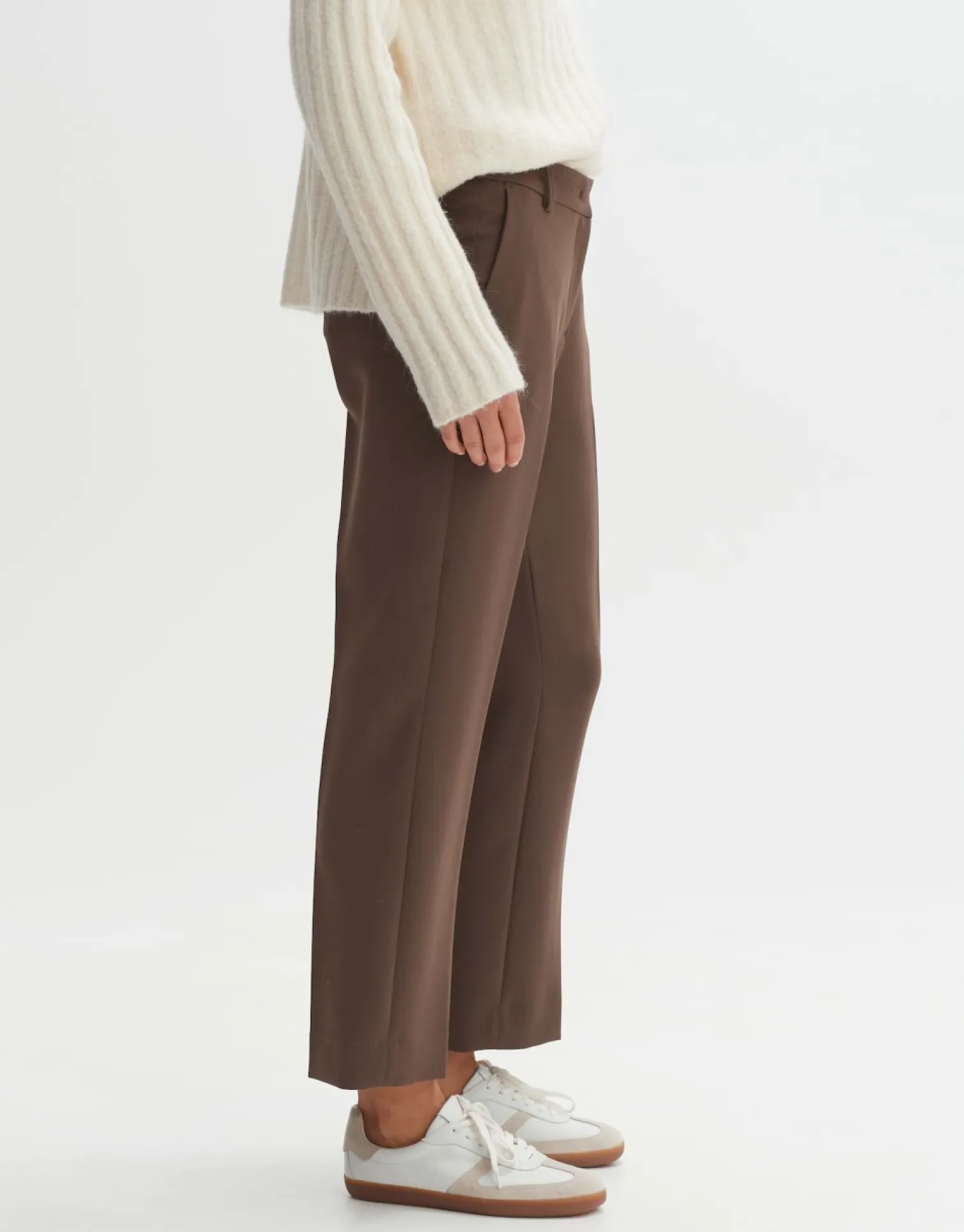 someday Fashion Broeken>Stoffen Broek Miriki Detail Sandalwood