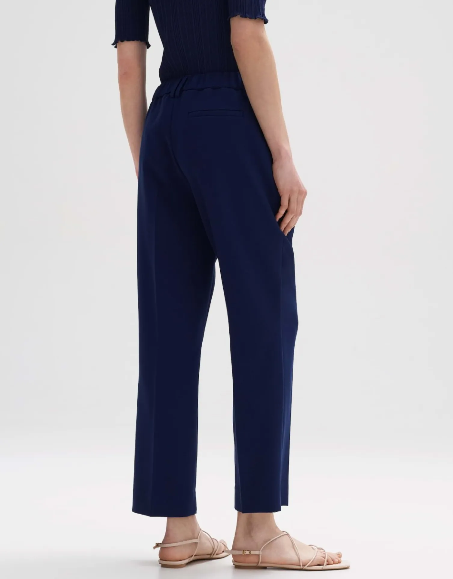 someday Fashion Broeken>Stoffen Broek Miriki Detail Blue Hour