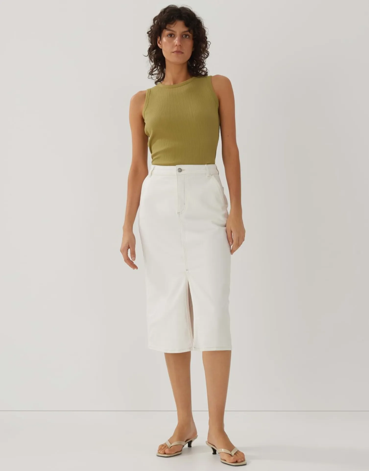 someday Fashion Shirts>Tanktop Kleanne Green Moss