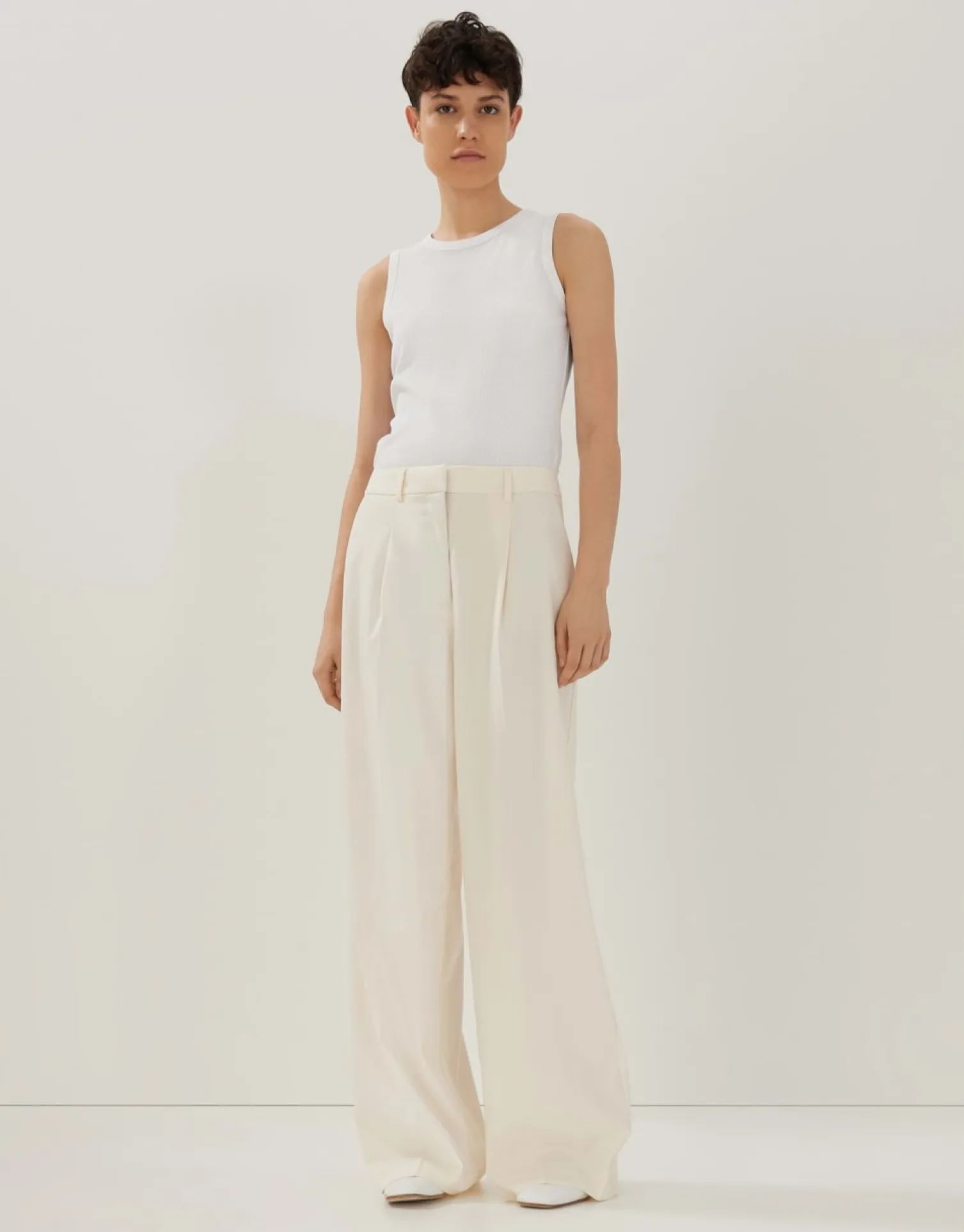 someday Fashion Shirts>Tanktop Kleanne White