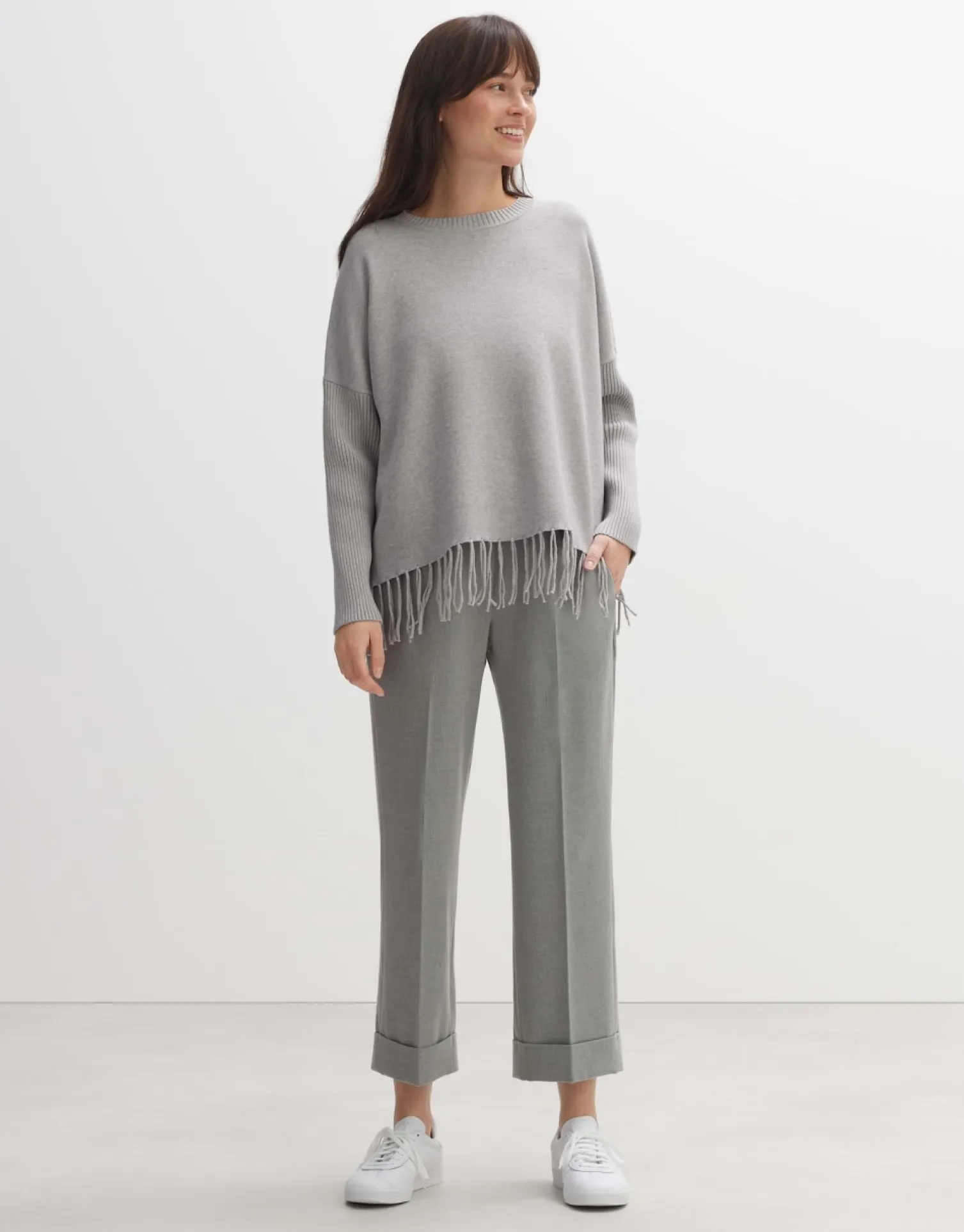 someday Fashion Gebreide Items>Trui Pebila Hazy Fog Melange