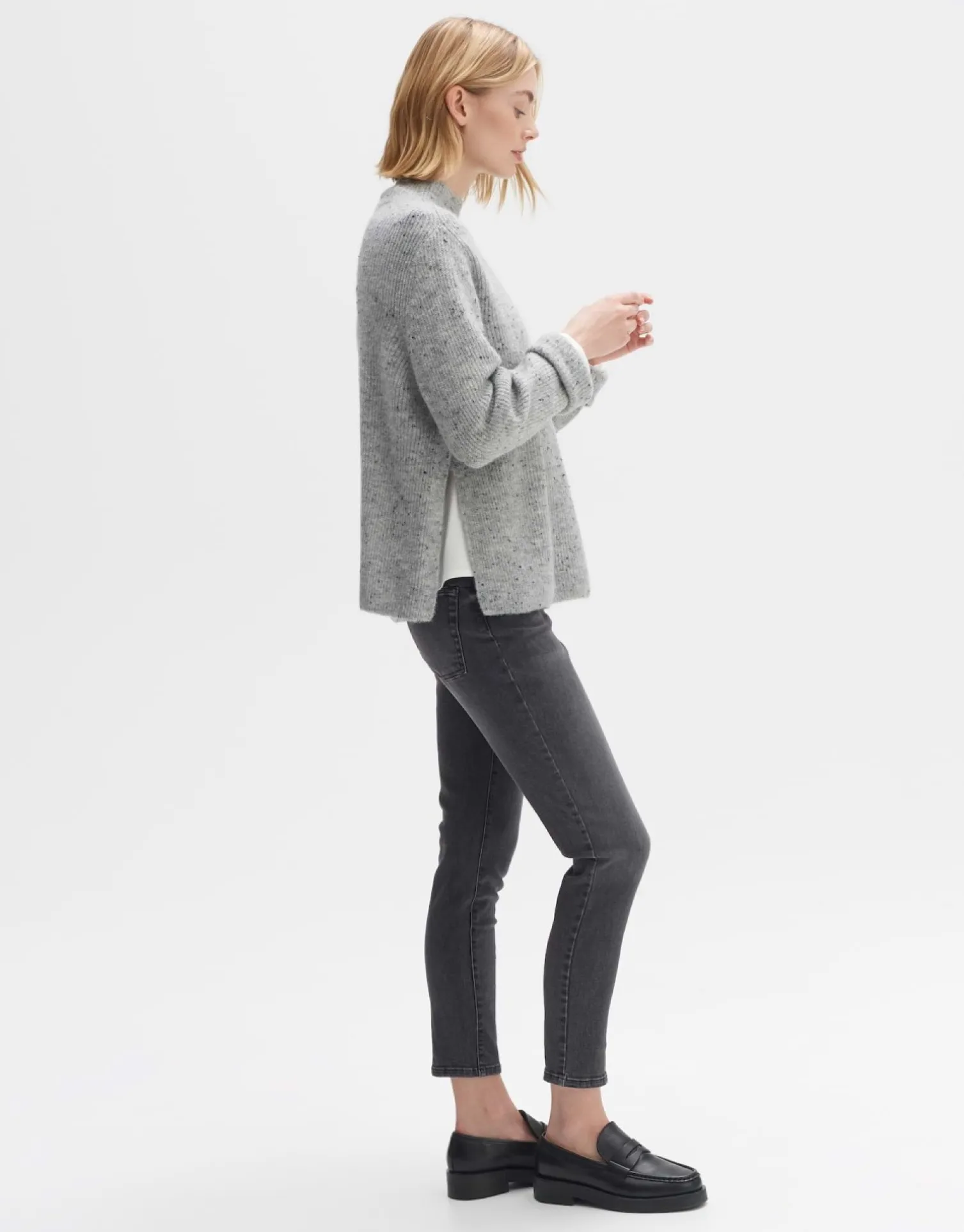 someday Fashion Gebreide Items>Trui Pesolo Hazy Fog Melange