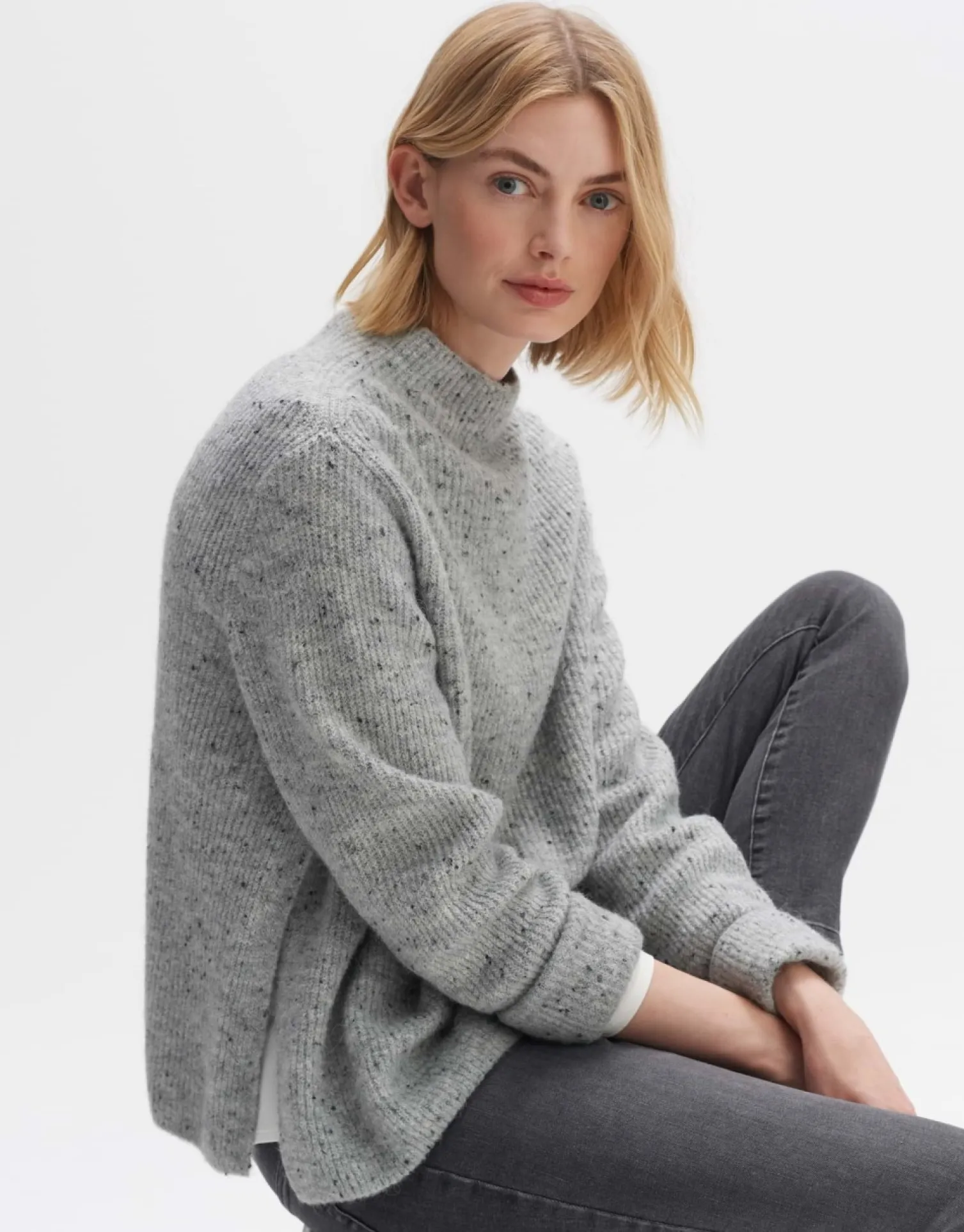 someday Fashion Gebreide Items>Trui Pesolo Hazy Fog Melange