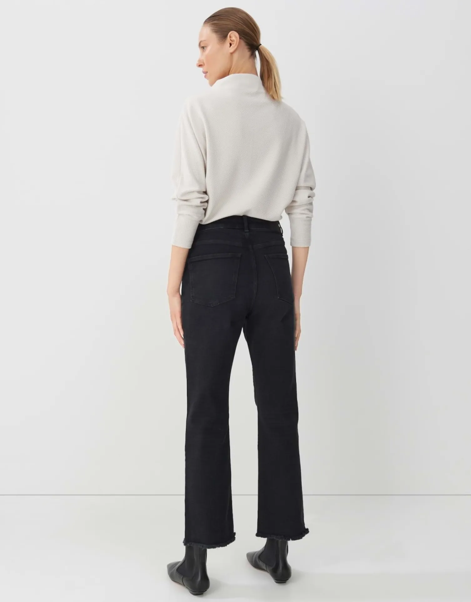 someday Fashion Gebreide Items>Uitlopende Jeans Ciflare Charcoal Dark Charcoal